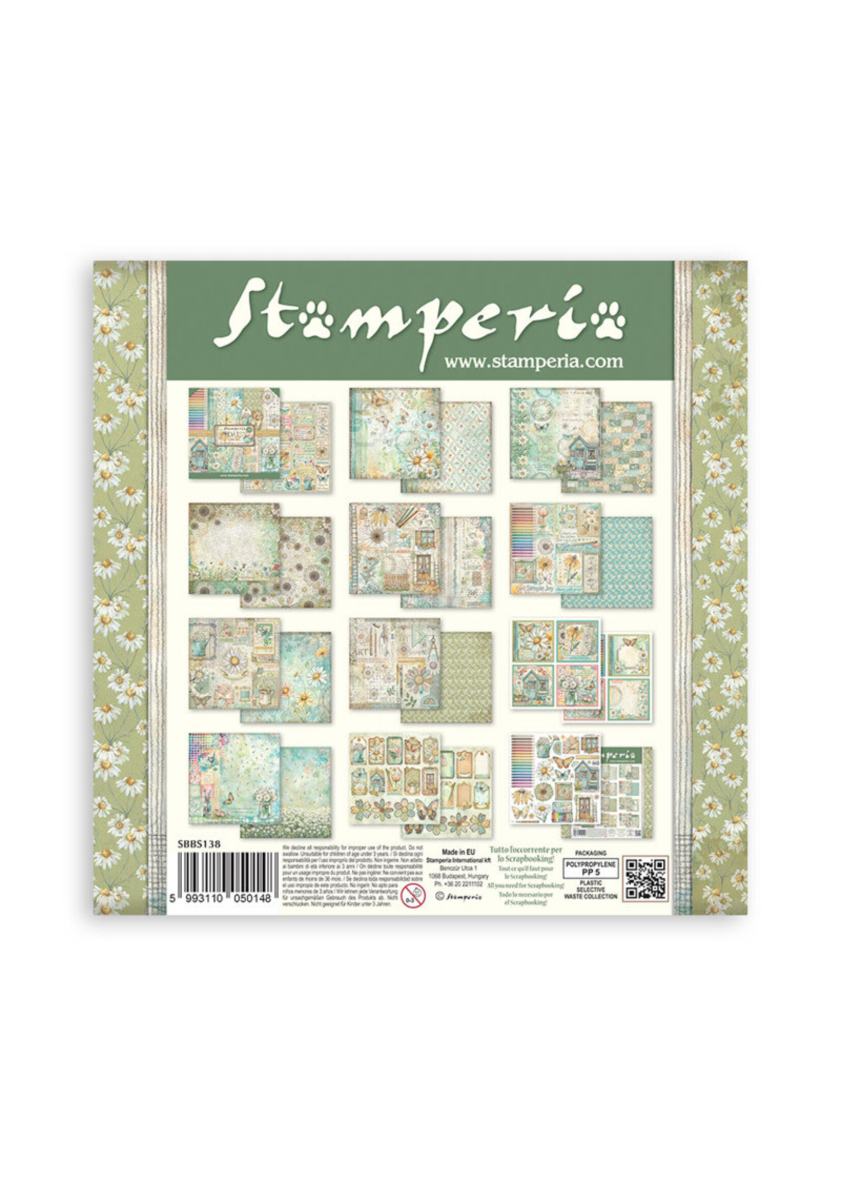 Stamperia Stamperia 8X8 Paper Pad, Daisy Art