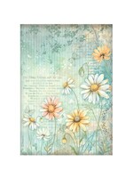 Stamperia Stamperia A4 Rice Paper,  DFSA41093 Daisy Art - Daisies