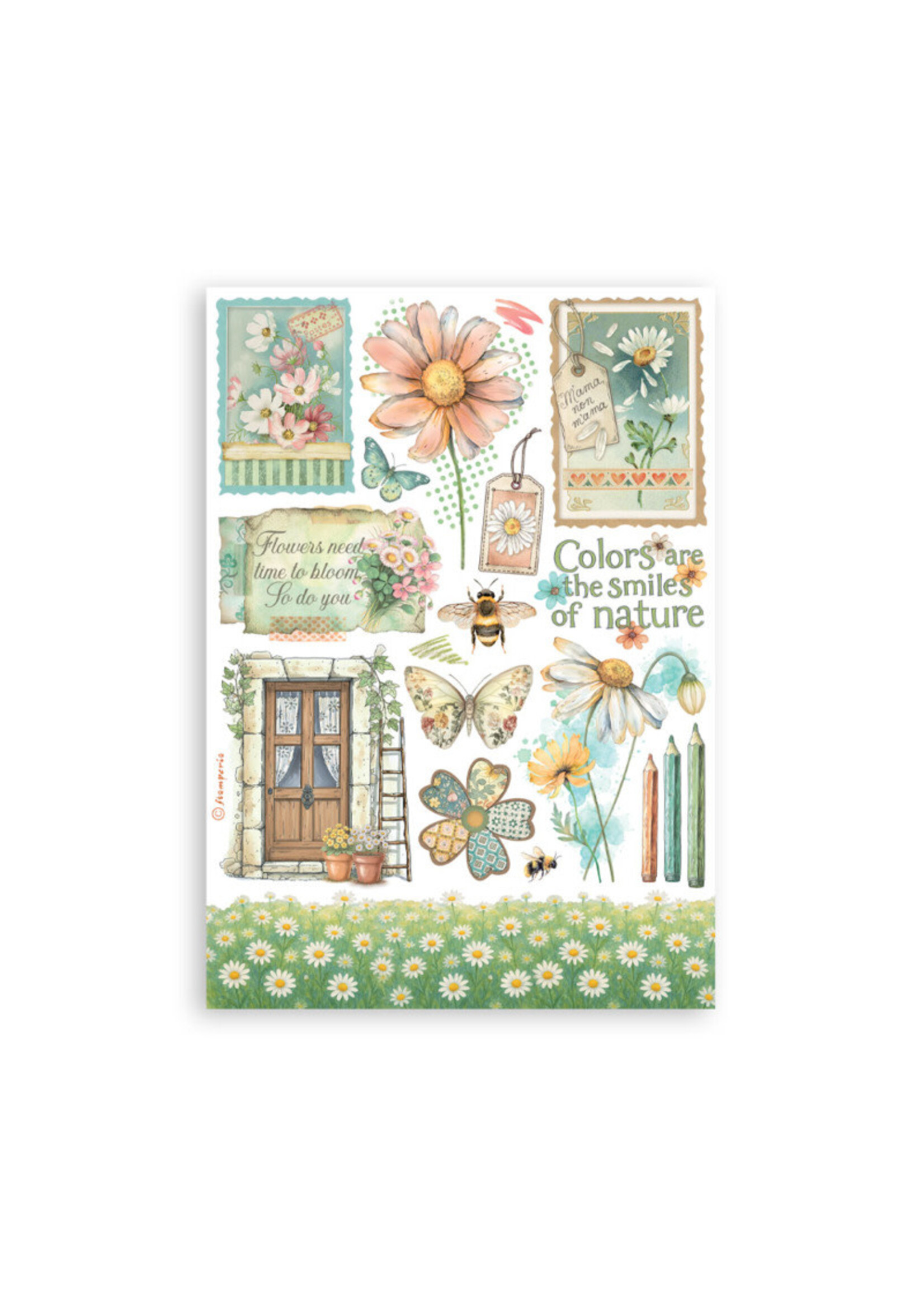 Stamperia Stamperia A5 Washi Pad, Daisy Art