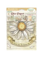 Stamperia Stamperia  A6 Mini Rice Paper, Daisy Art (8 Sheets)
