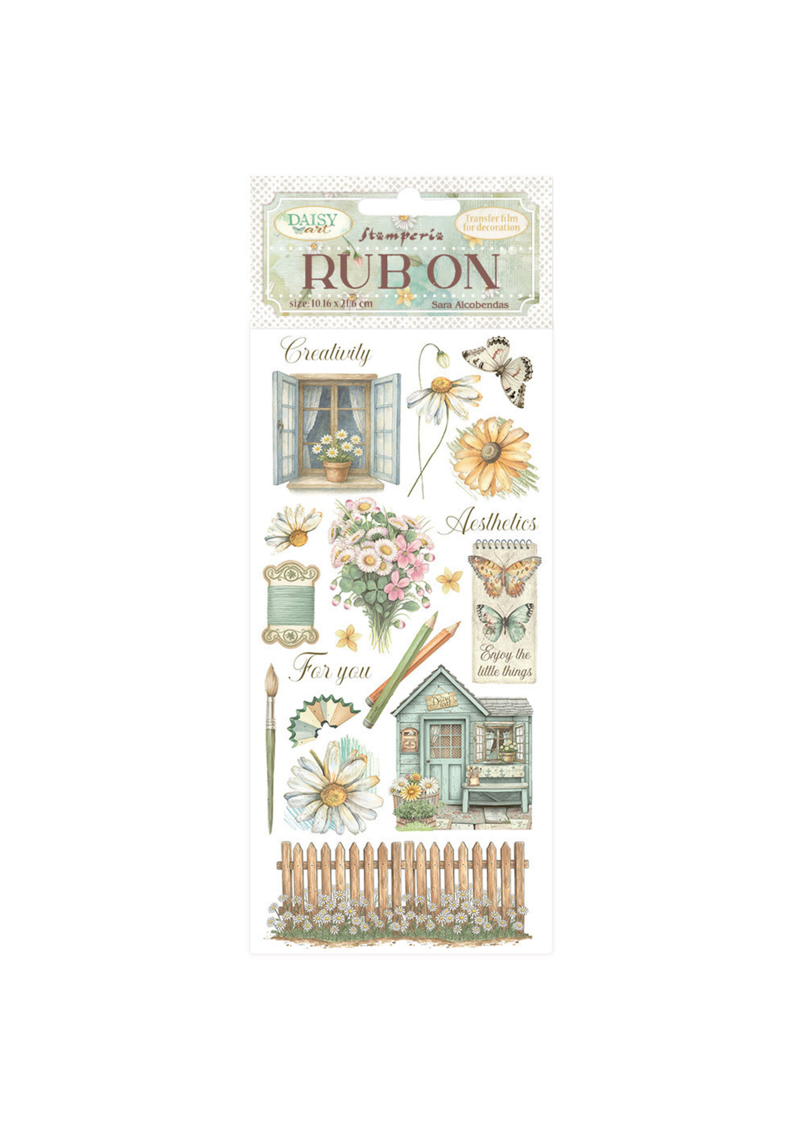 Stamperia Stamperia Rub-on, DFLRB222 Daisy Art - Cottage