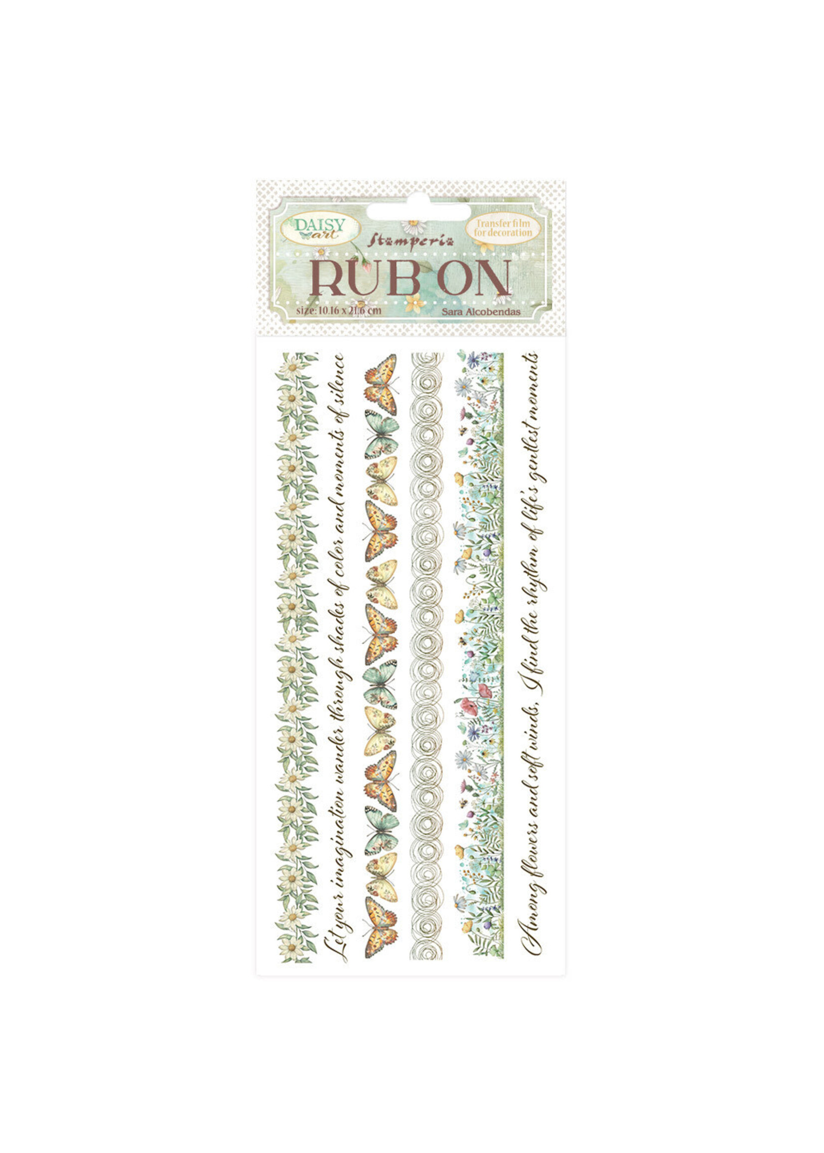 Stamperia Stamperia Rub-on, DFLRB225 Daisy Art - Stripes