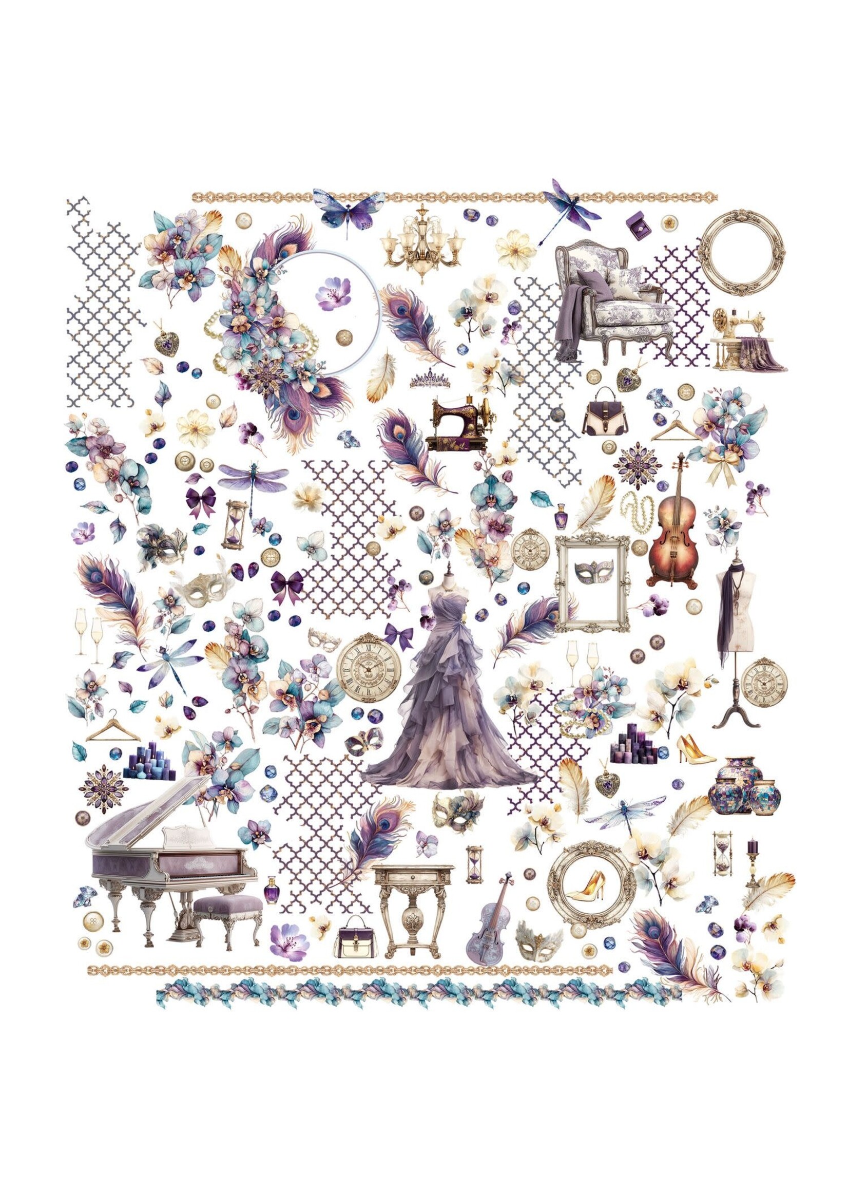 49 & Market 49 and Market Laser Cut Outs, Plume & Petal