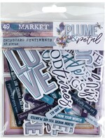 49 & Market 49 and Market Chipboard Sentiments, Plume & Petal