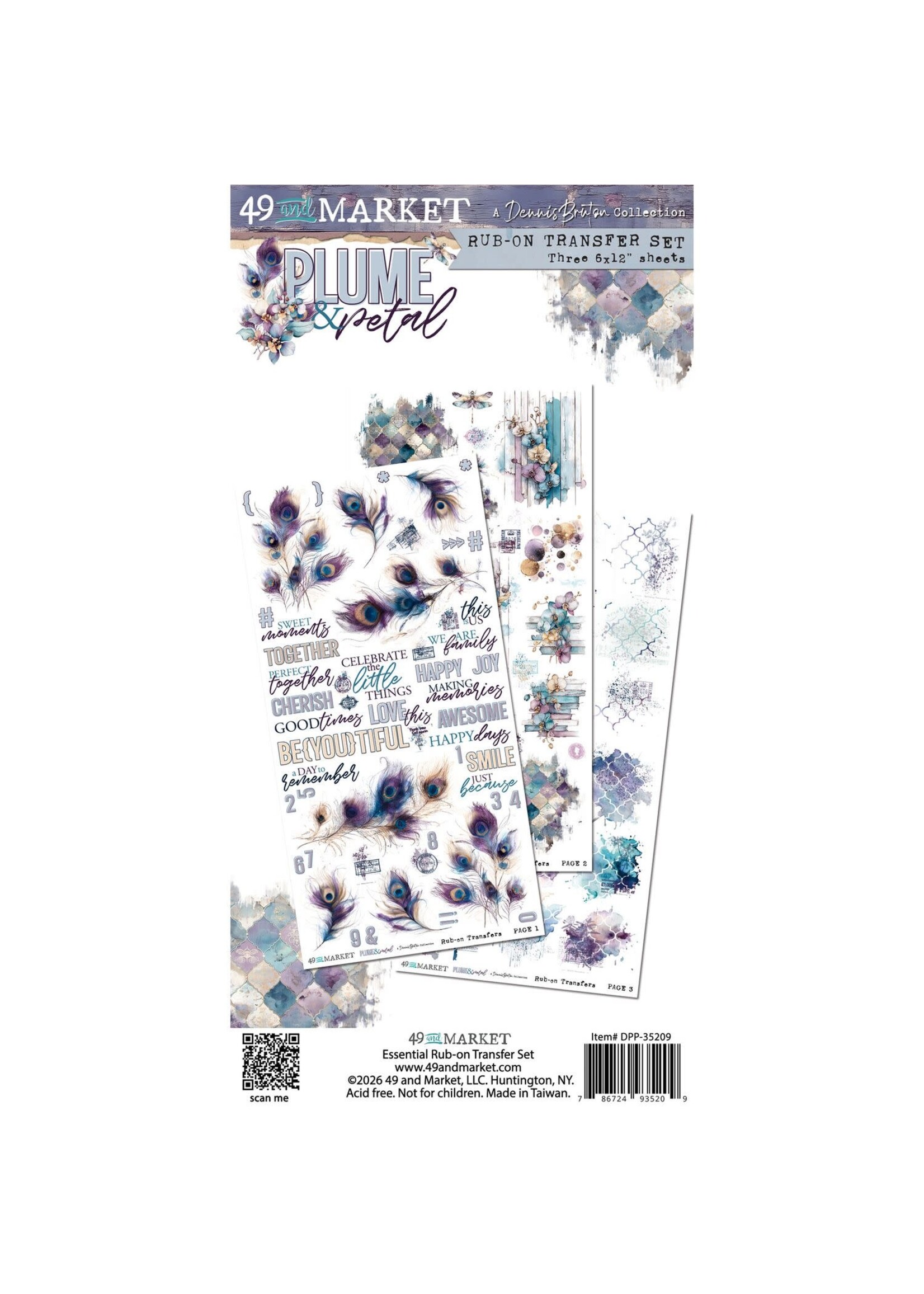 49 & Market 49 and Market Blendable Rub On Transfer, Plume & Petal