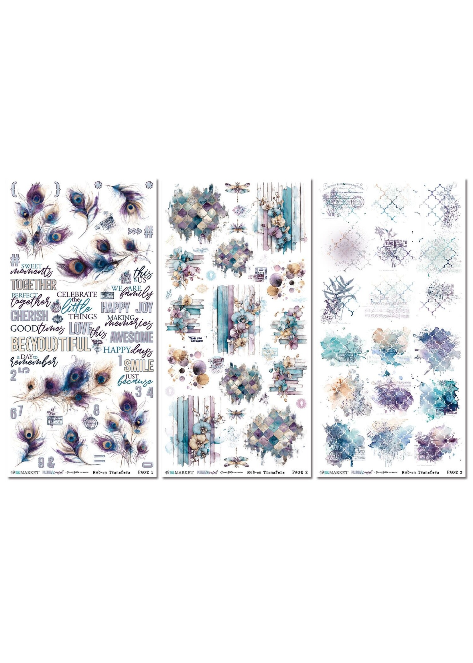 49 & Market 49 and Market Blendable Rub On Transfer, Plume & Petal