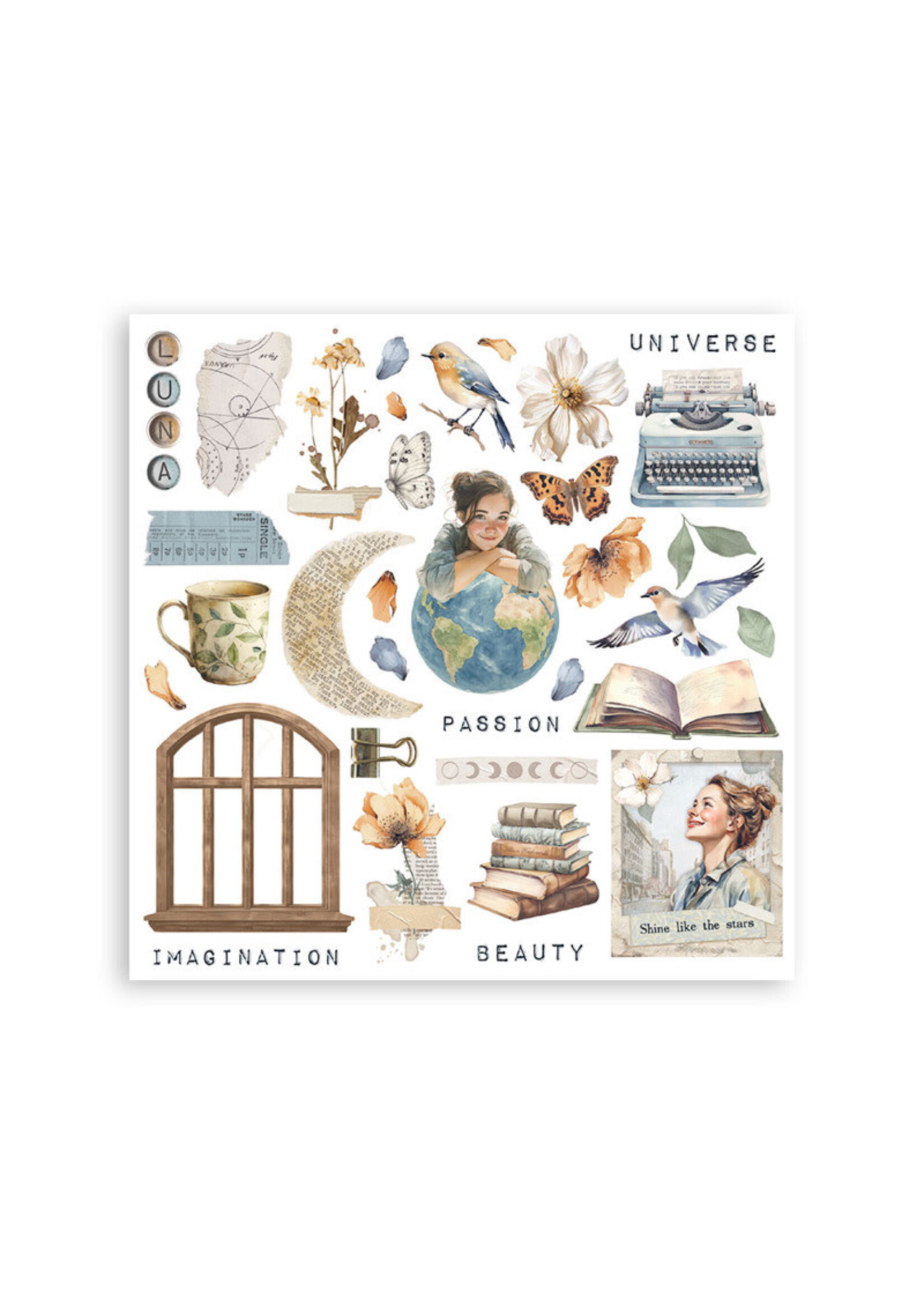 Stamperia Stamperia Rub On Kit, Secret Diary