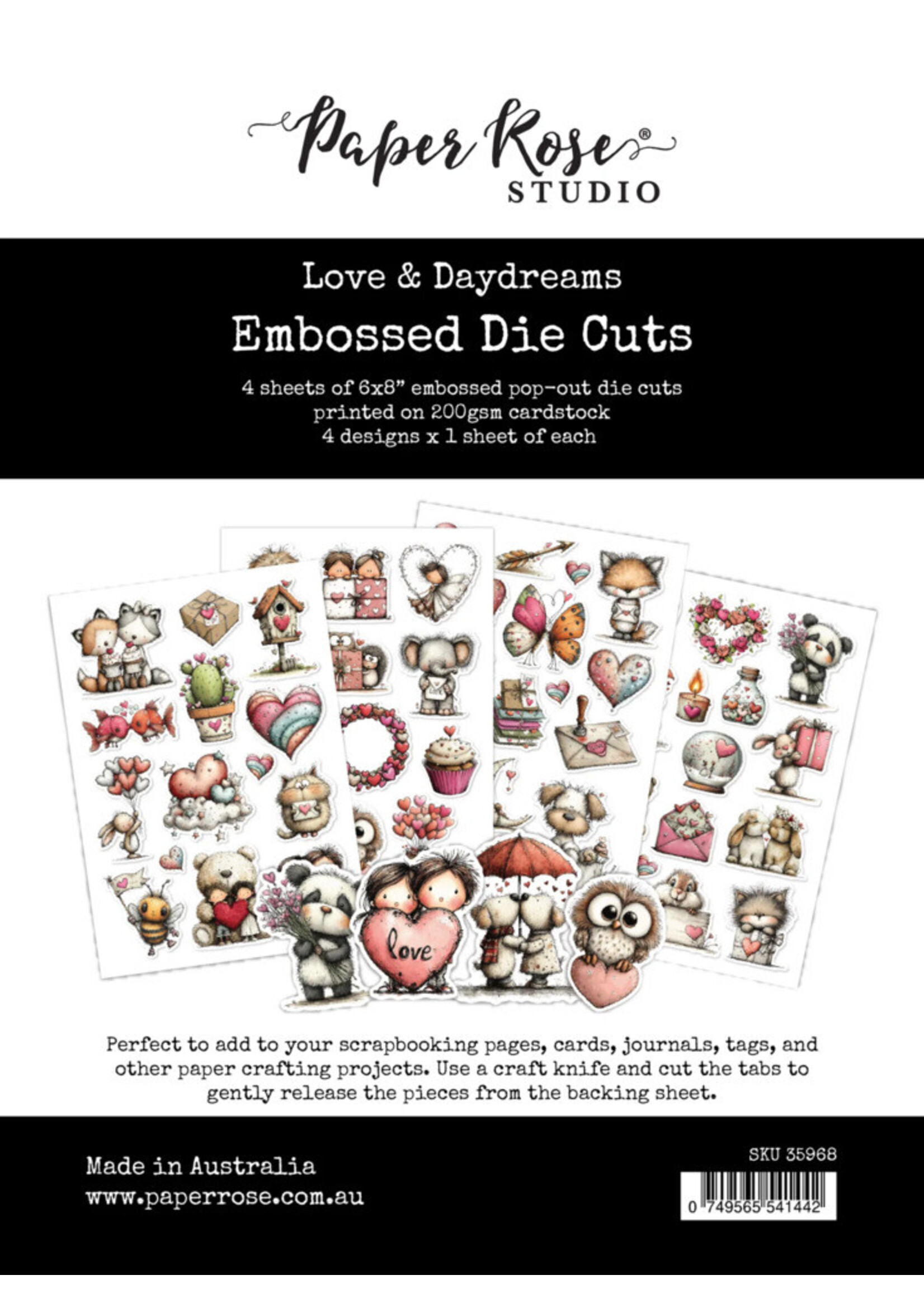 Paper Rose Paper Rose Embossed Die Cuts, Love & Daydreams