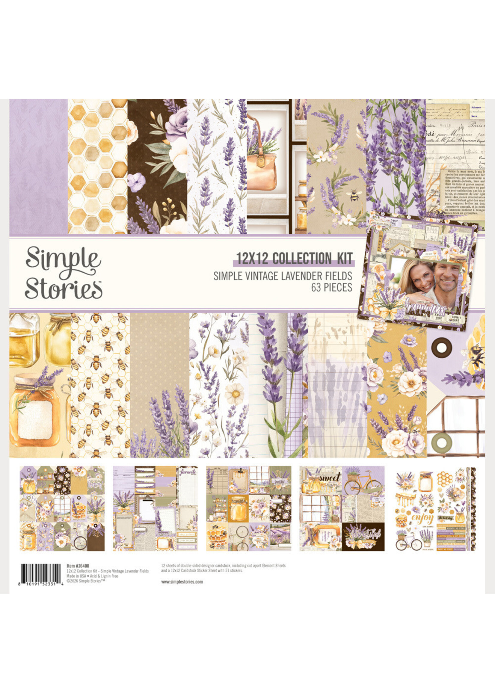 Simple Stories Simple Stories 12X12 Collection Kit, Simple Vintage Lavender Fields