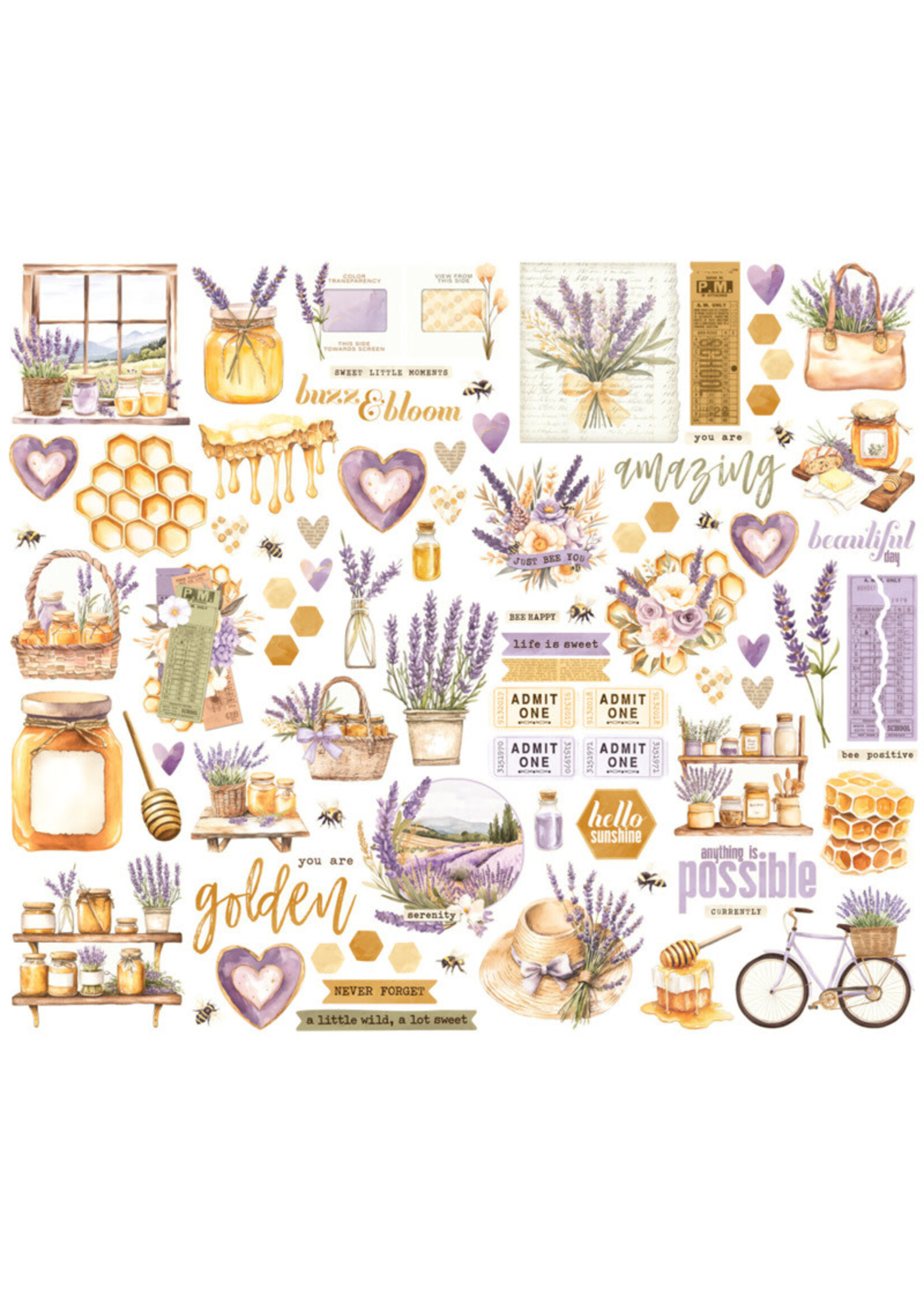 Simple Stories Simple Stories Bits & Pieces, Simple Vintage Lavender Fields