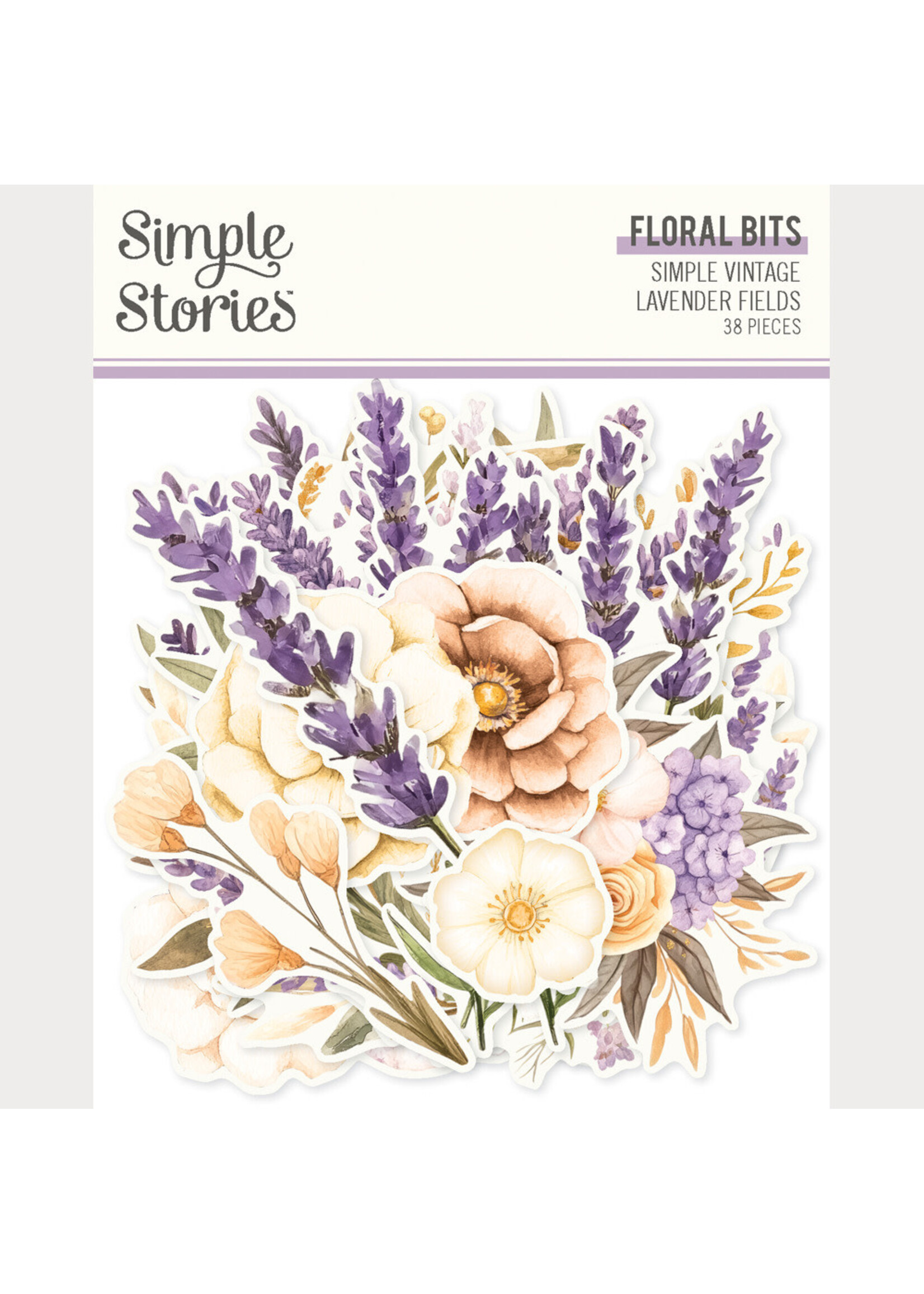Simple Stories Simple Stories Floral Bits & Pieces, Simple Vintage Lavender Fields