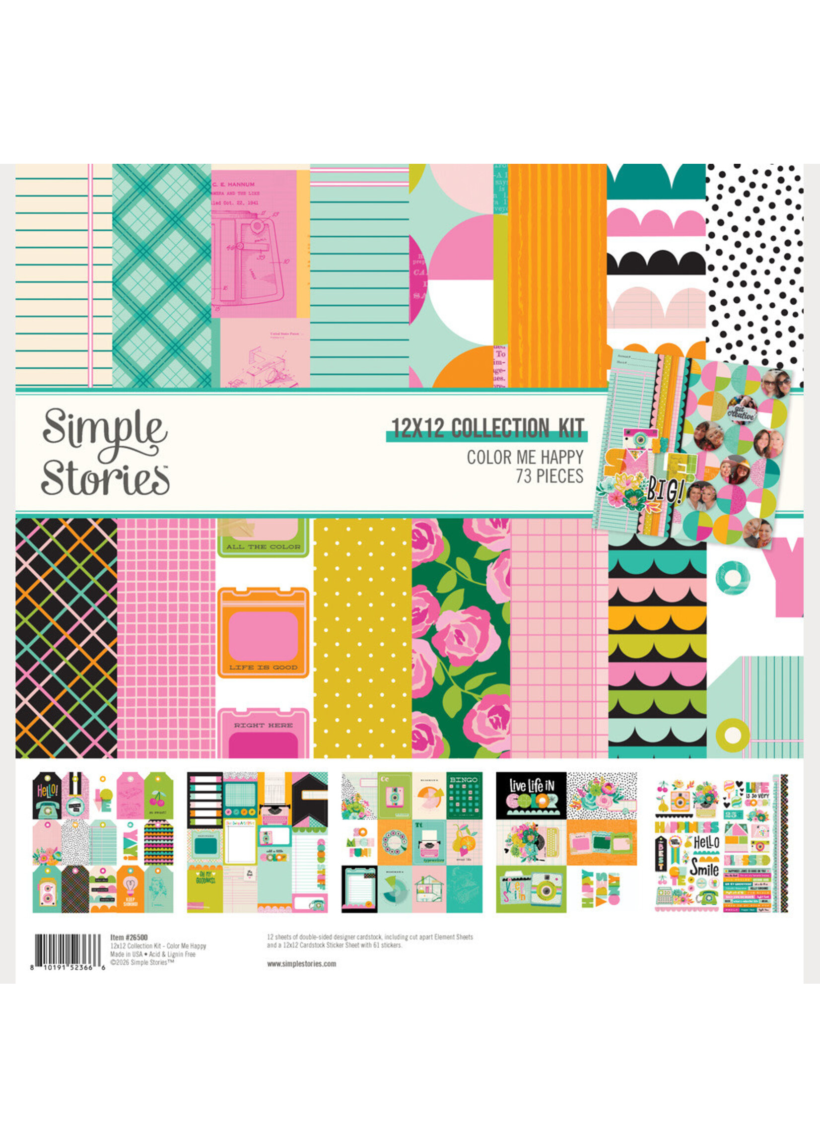 Simple Stories Simple Stories 12X12 Collection Kit, Color Me Happy