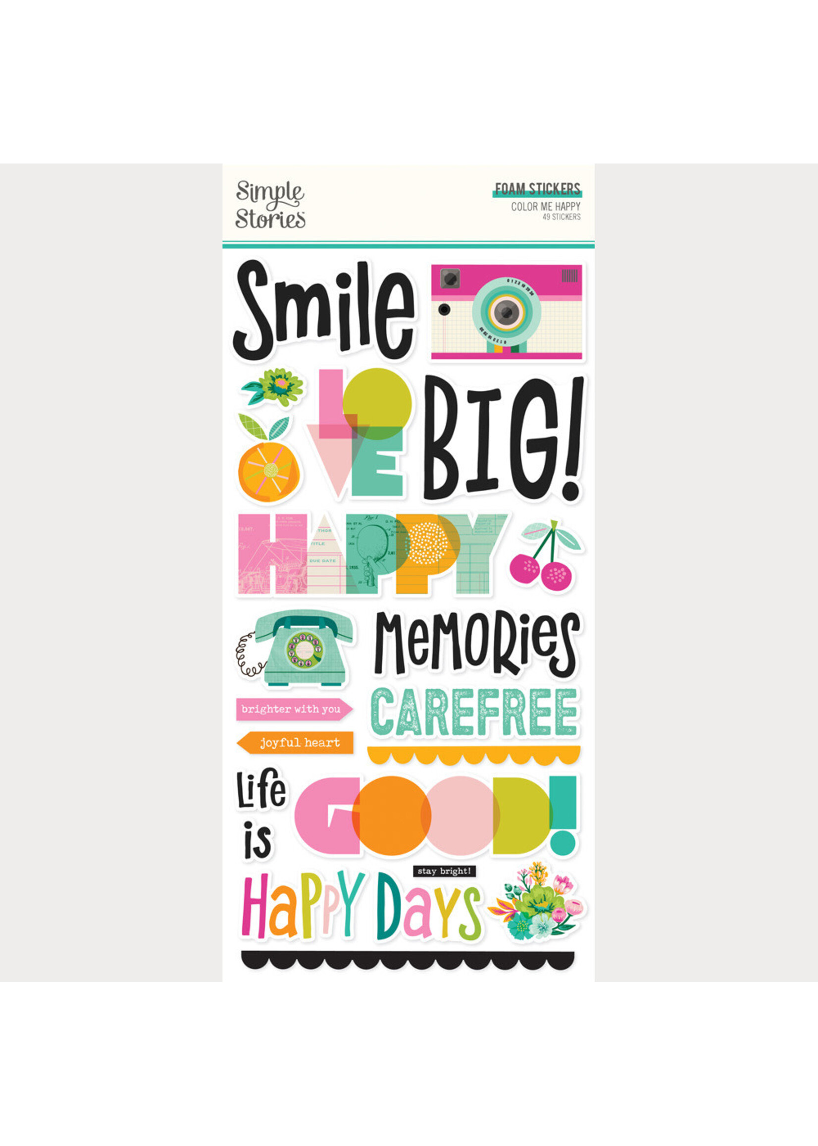 Simple Stories Simple Stories Foam Stickers, Color Me Happy