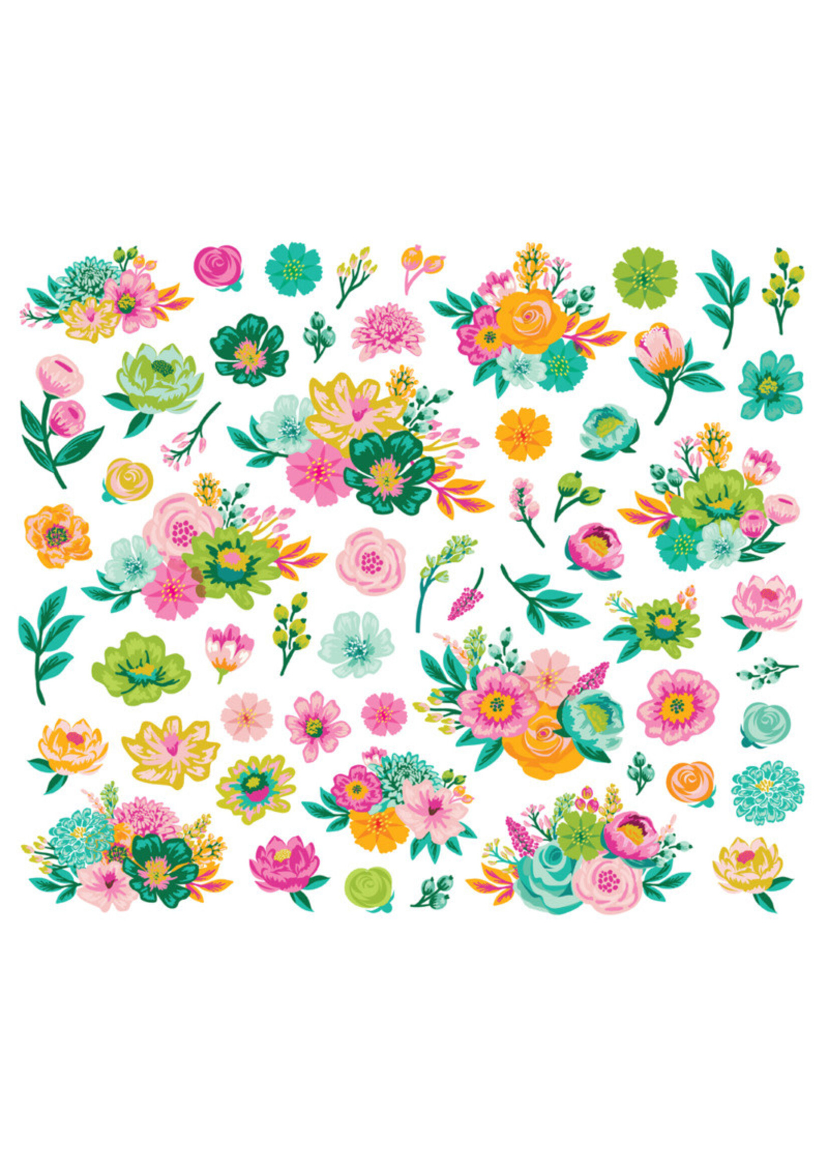 Simple Stories Simple Stories Floral Bits & Pieces, Color Me Happy