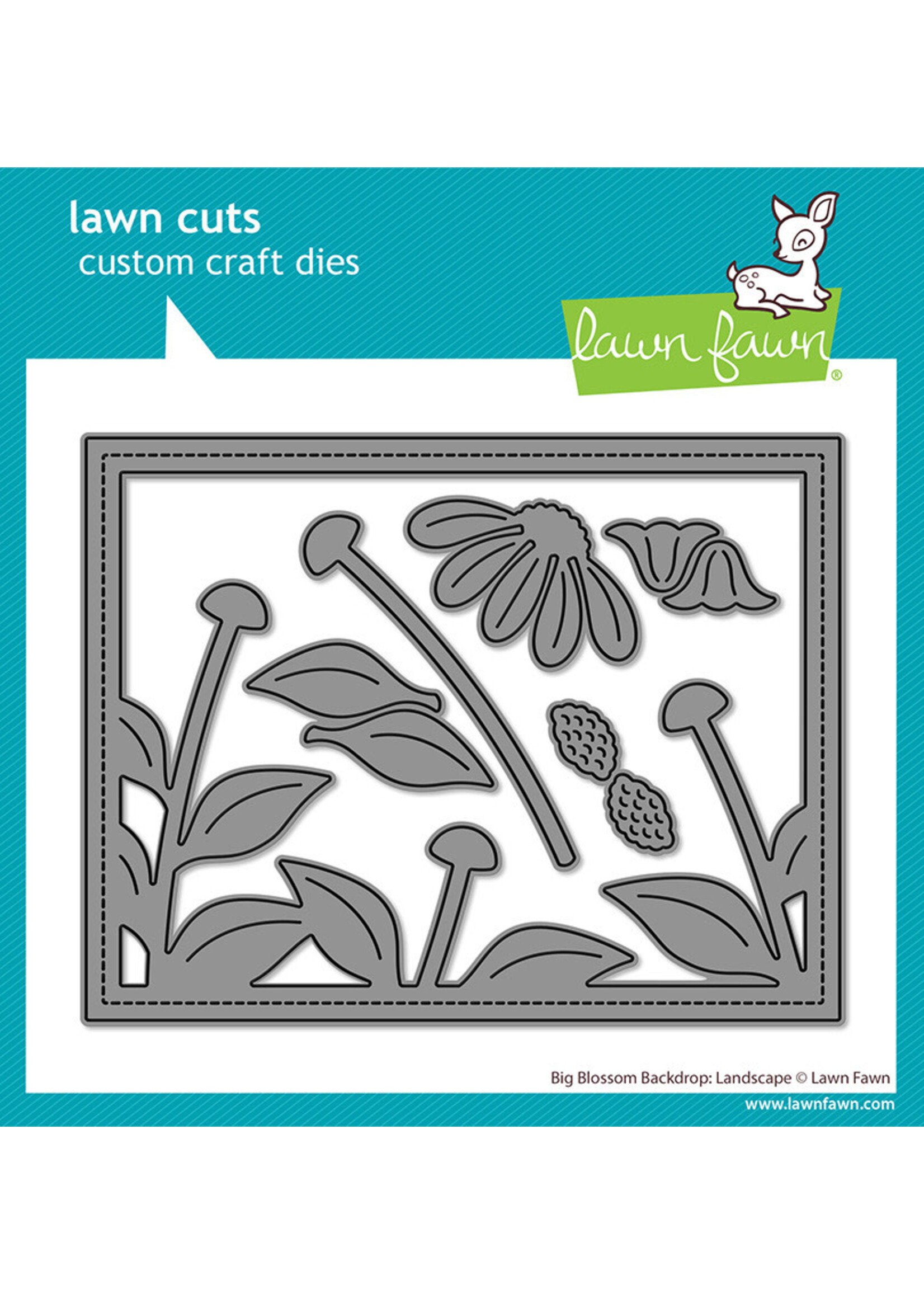 Lawn Fawn Lawn Fawn Die, Big Blossom Backdrop: Landscape