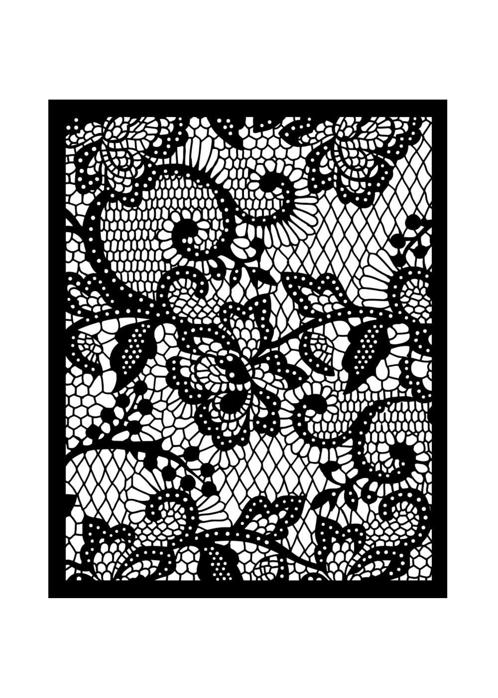 Stamperia Stamperia Stencil, KSTD192 Quiet Days - Floral Lace