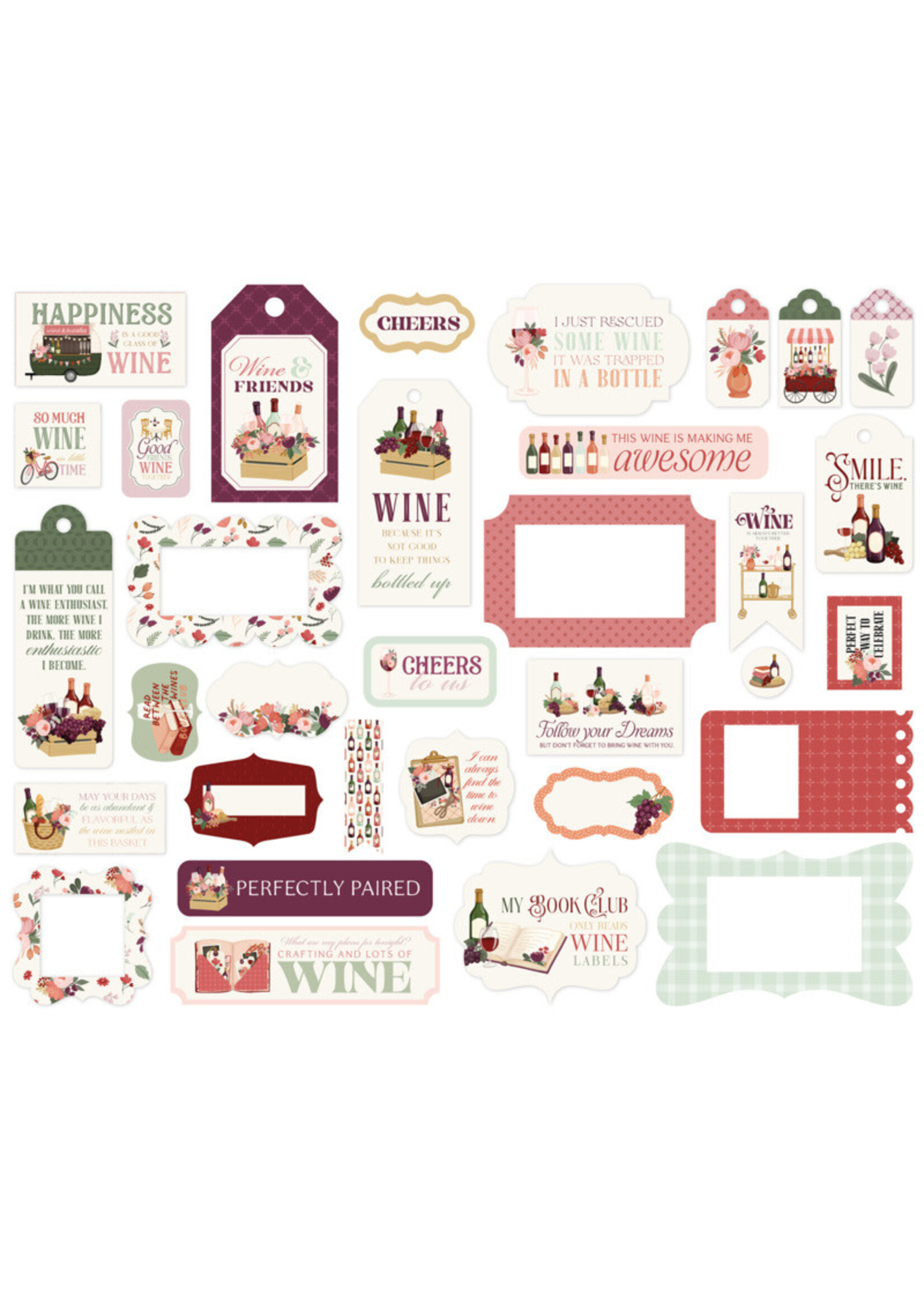 Carta Bella Carta Bella Frames & Tags, Wine