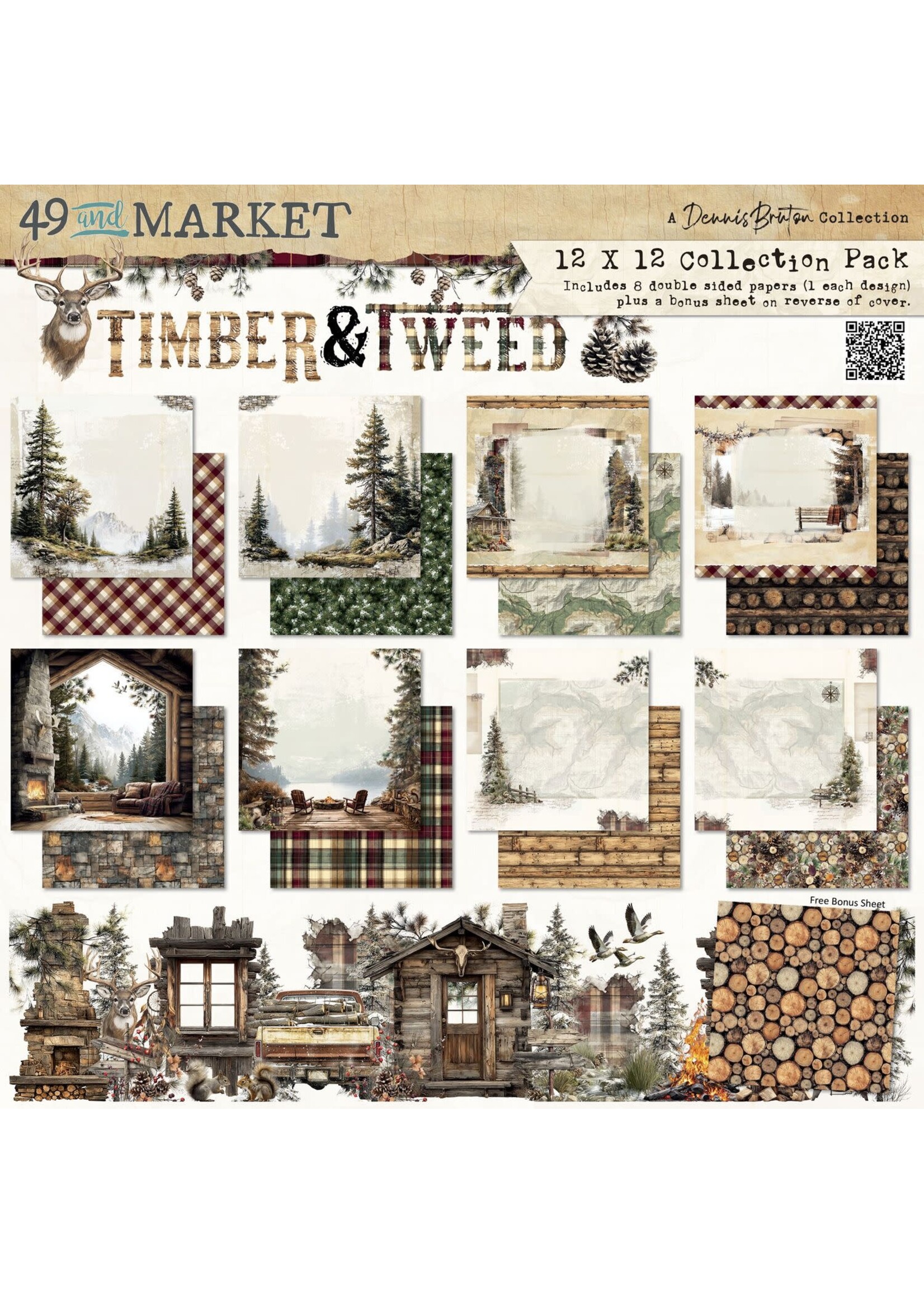 49 & Market 49 and Market 12x12 Collection Pack, Timber and Tweed