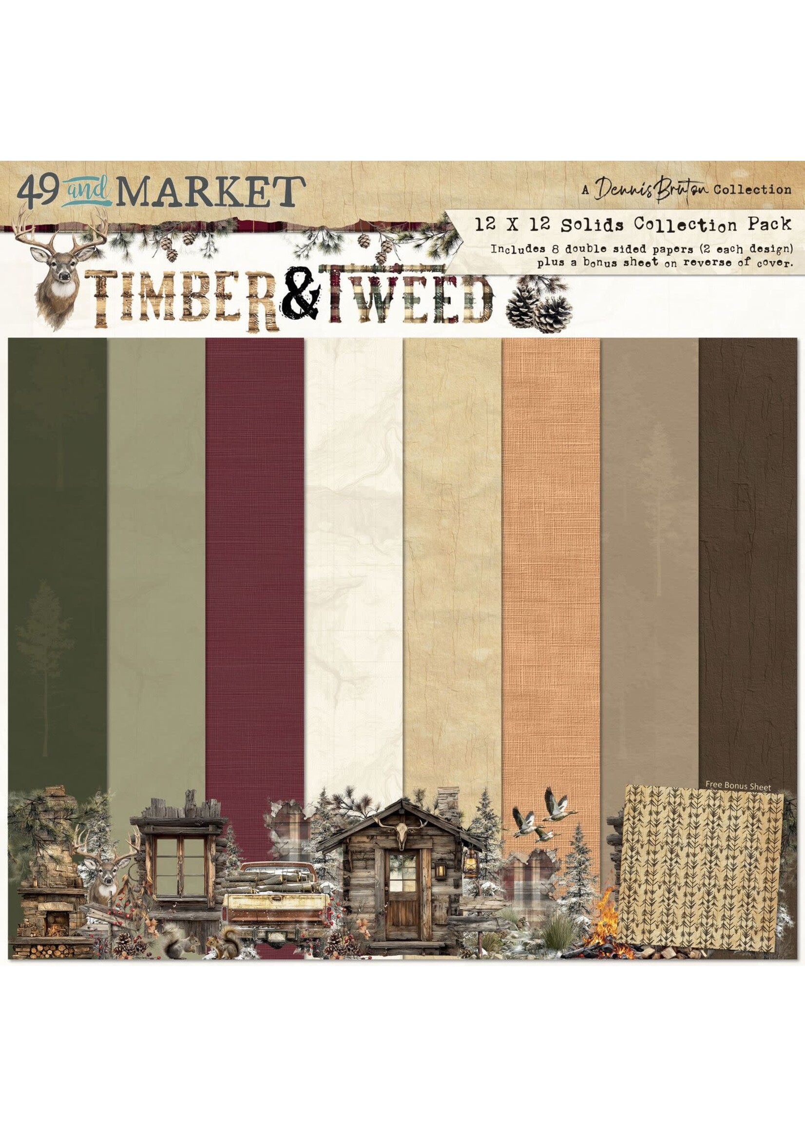 49 & Market 49 and Market 12x12 Collection Pack Solids, Timber and Tweed