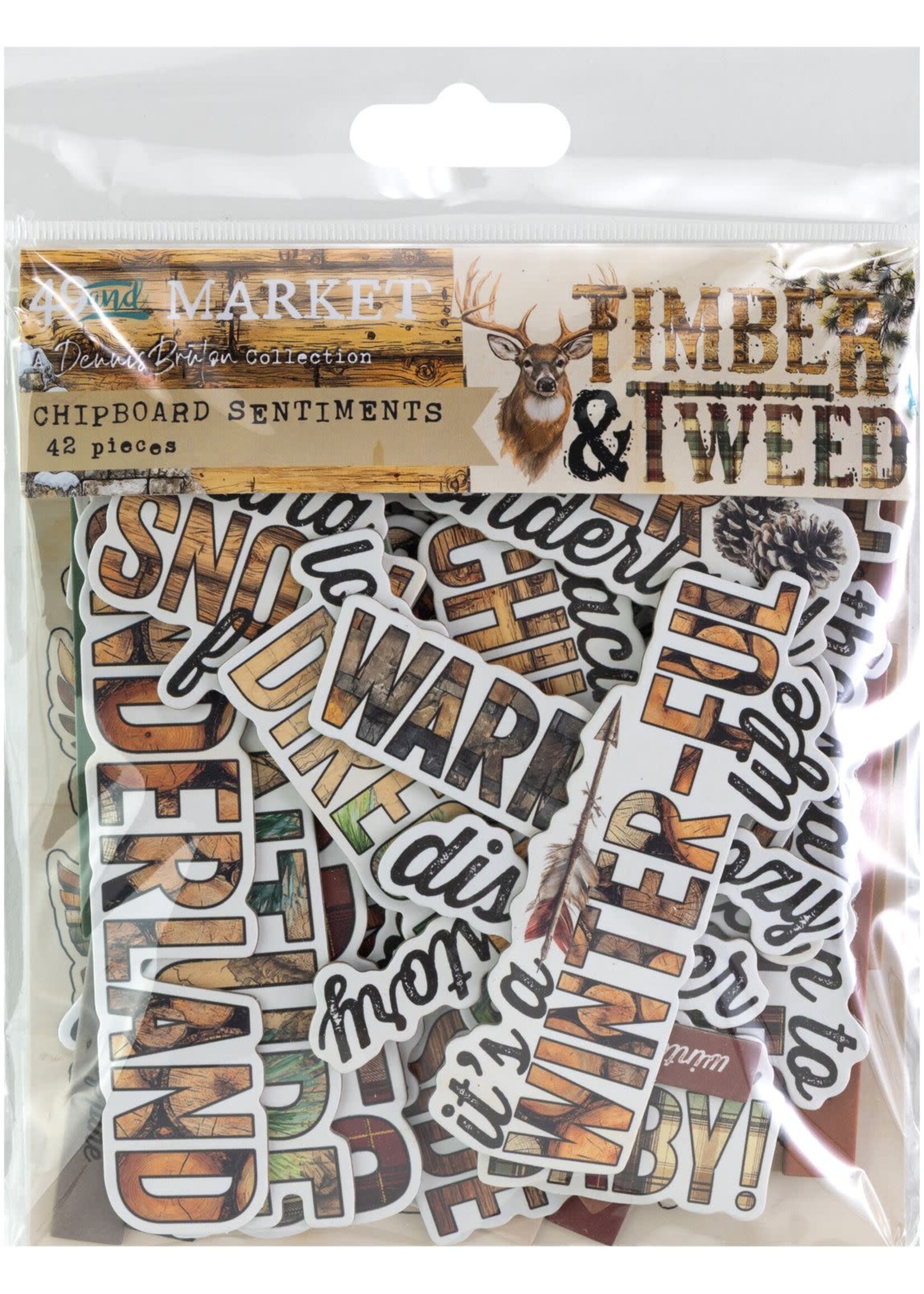 49 and Market 49 and Market Chipboard Pieces, Timber and Tweed