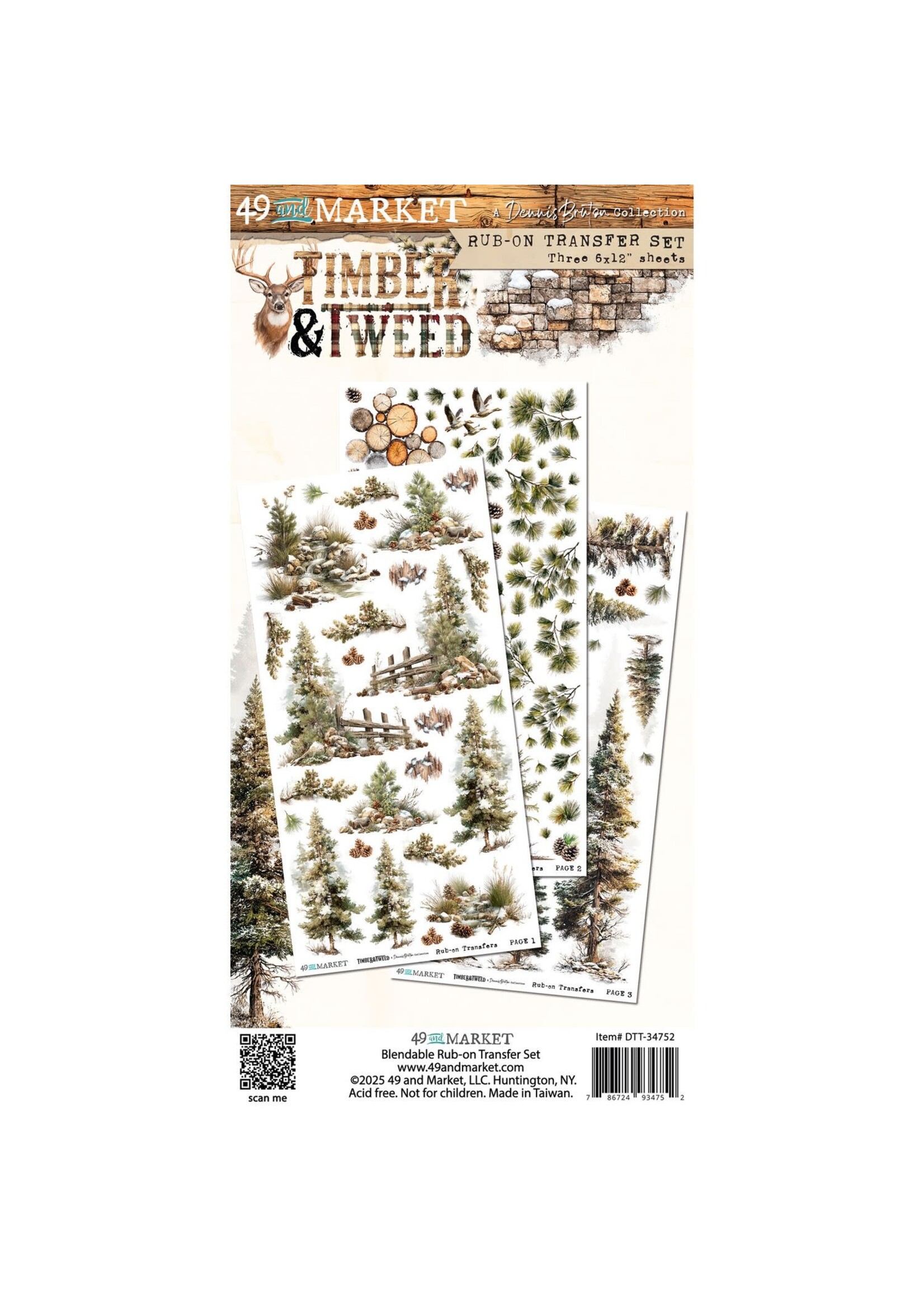 49 & Market 49 and Market Blendable Rub-Ons, Timber and Tweed