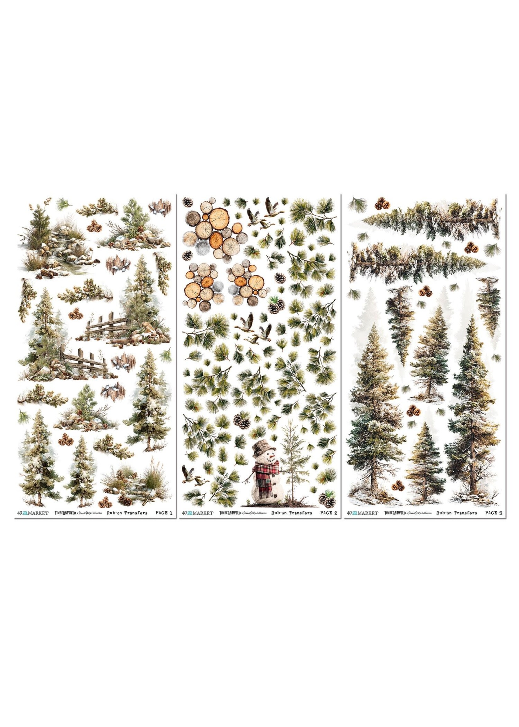 49 & Market 49 and Market Blendable Rub-Ons, Timber and Tweed