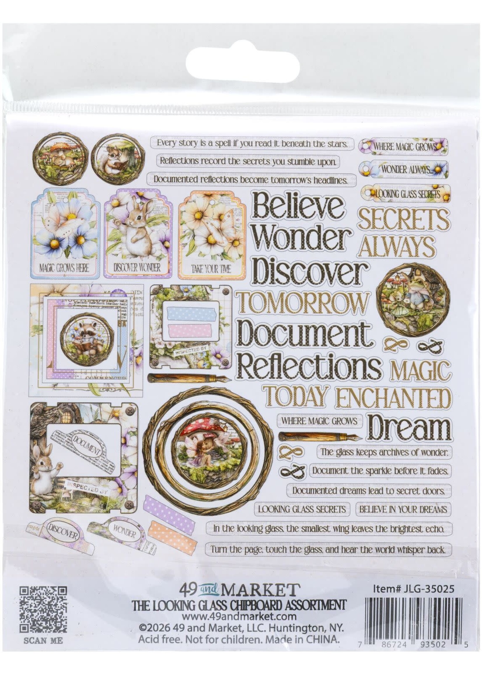 49 and Market 49 and Market Chipboard Assortment, The Looking Glass