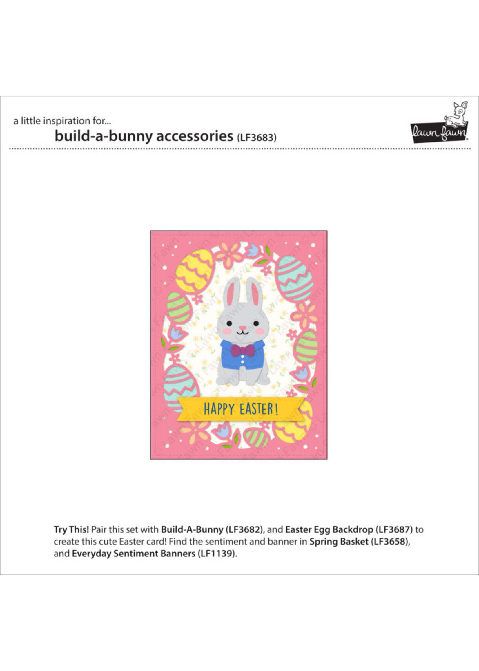 Lawn Fawn Lawn Fawn Die Combo, Build-A-Bunny and Build-A-Bunny Accessories