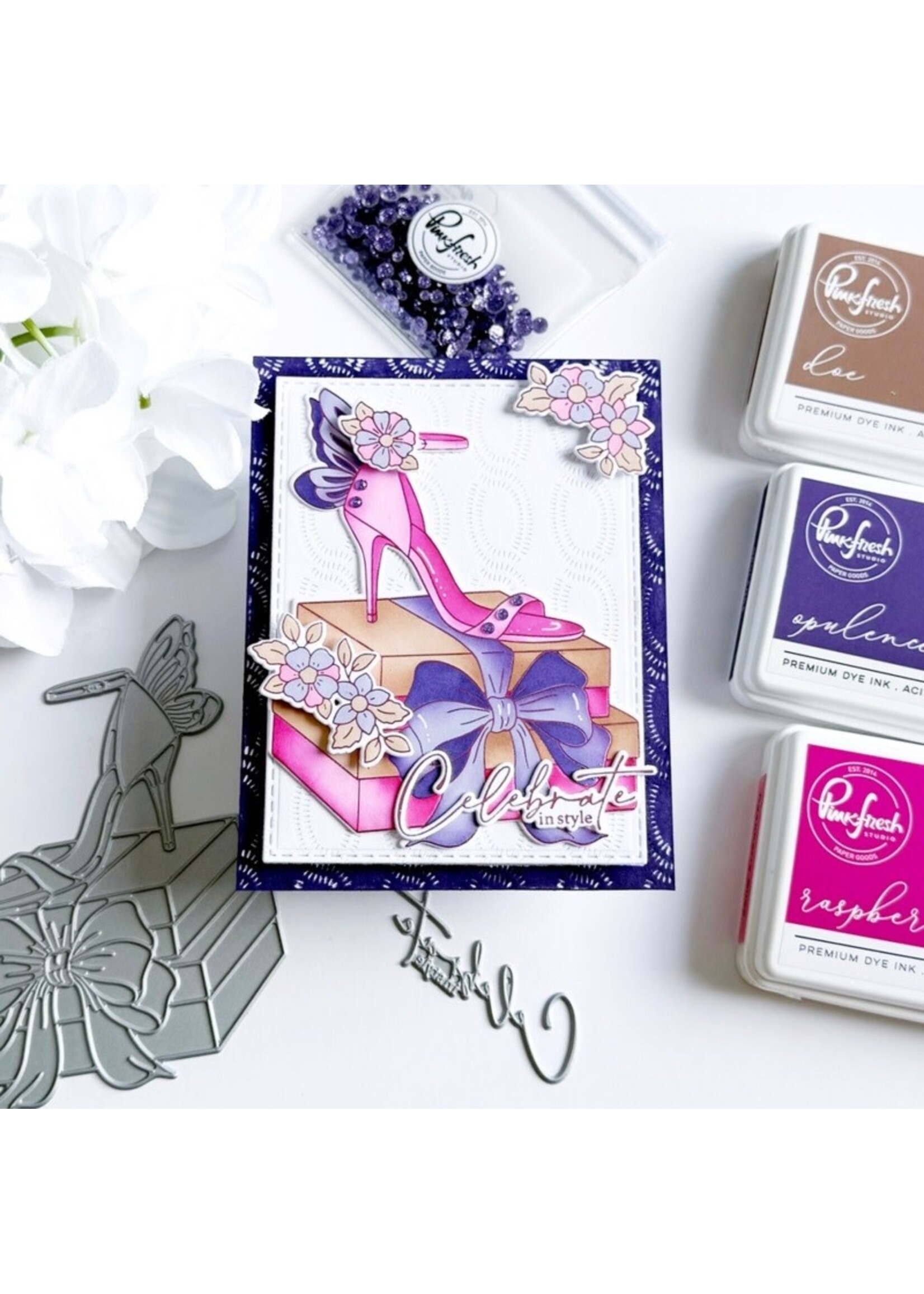 Pink Fresh Studio Pink Fresh Studio Press Plate/Stencil/Die, Step Into Style