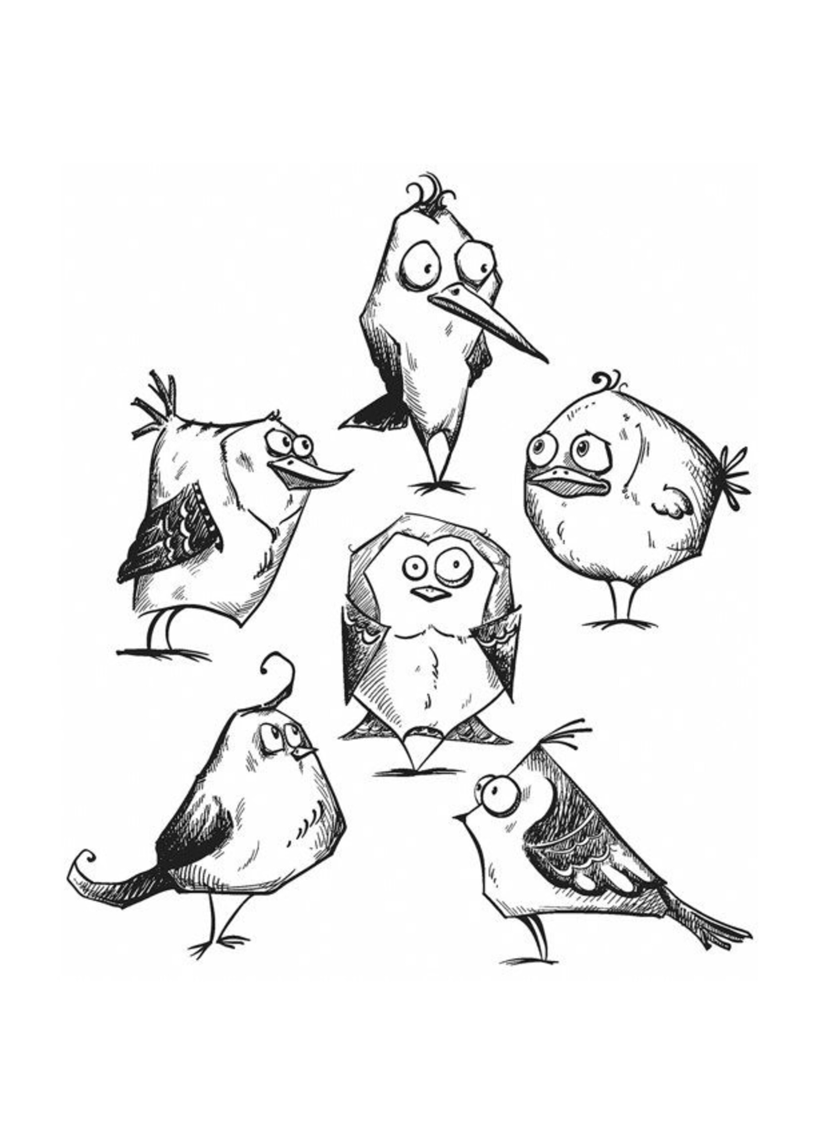 Stampers Anonymous Stampers Anonymous Cling Stamp, CMS212 Bird Crazy