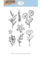 Elizabeth Craft Design Elizabeth Craft Designs Stamp/Die, Flower Scribbles