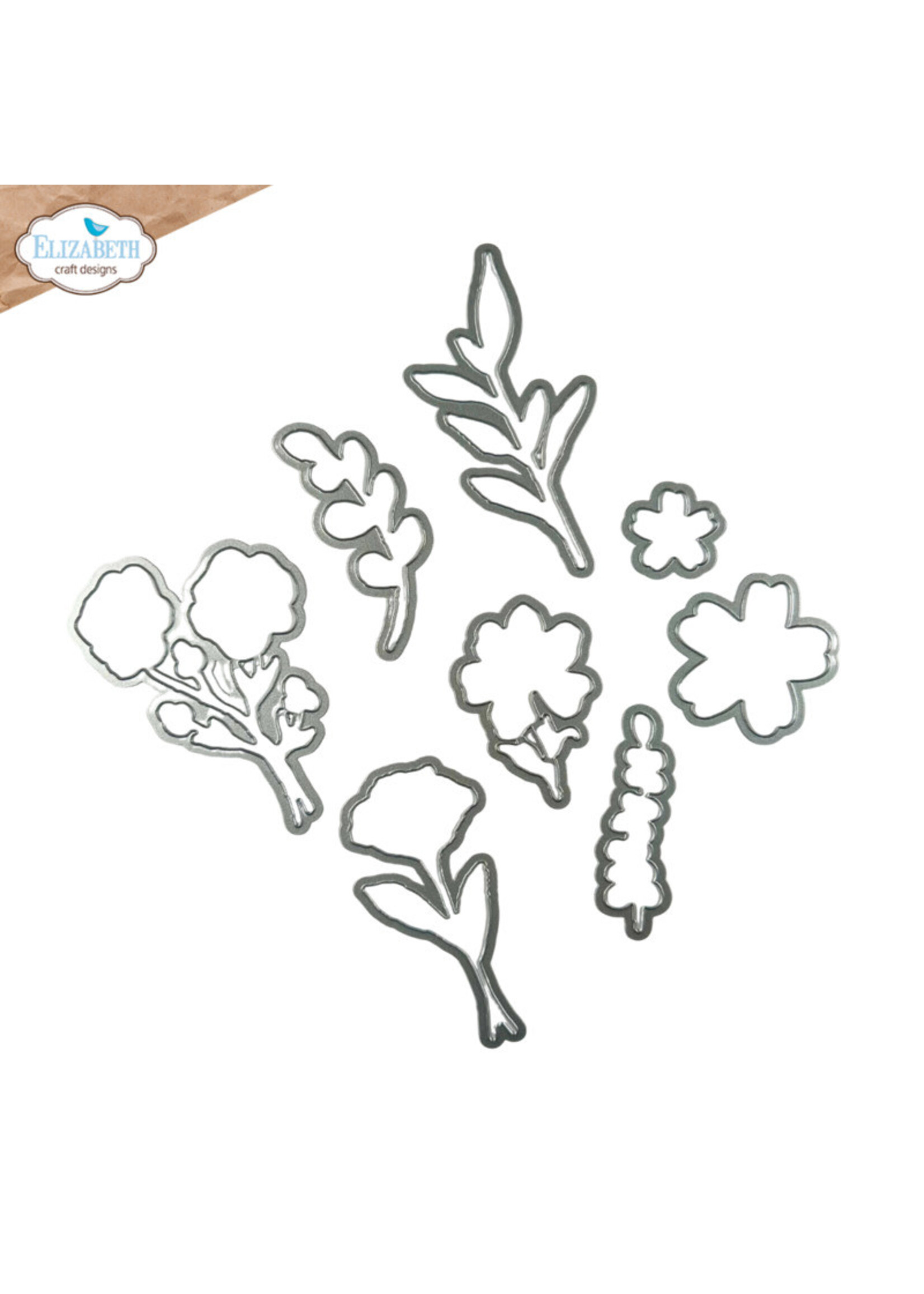 Elizabeth Craft Design Elizabeth Craft Designs Stamp/Die, Flower Scribbles