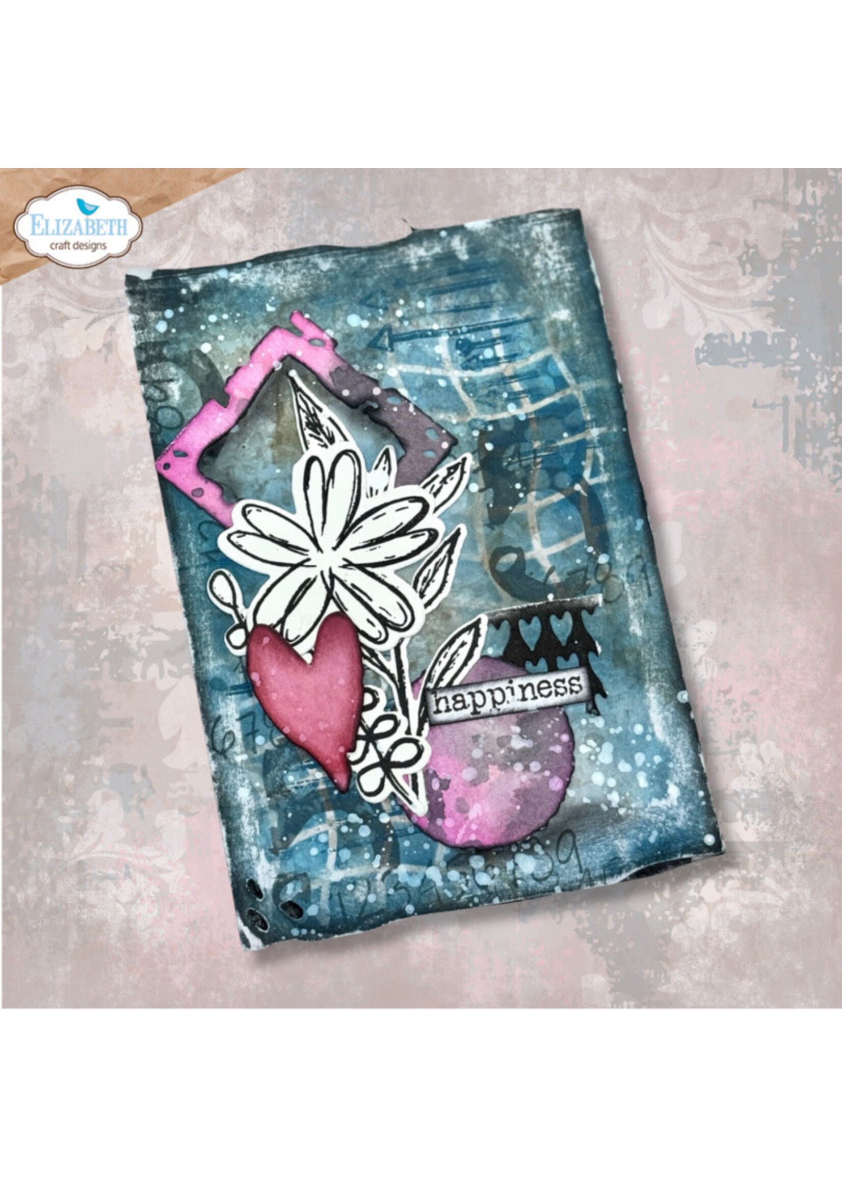 Elizabeth Craft Design Elizabeth Craft Designs Stamp/Die, Flower Scribbles