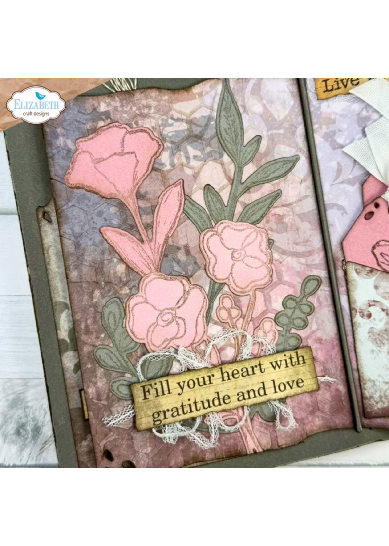 Elizabeth Craft Design Elizabeth Craft Designs Stamp/Die, Flower Scribbles