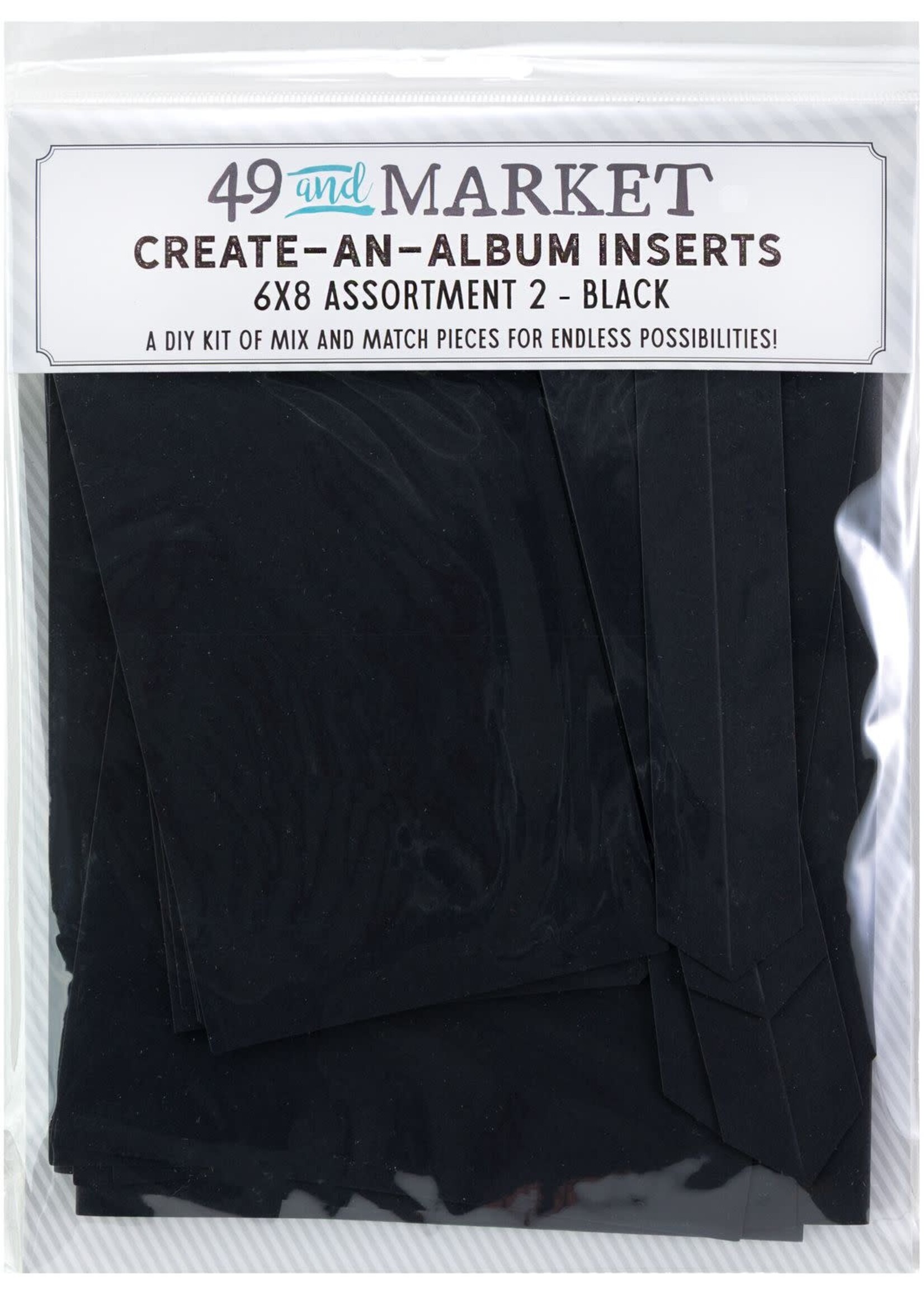 49 and Market 49 and Market Create-an-Album Insert, 6x8 Assortment (2) Black