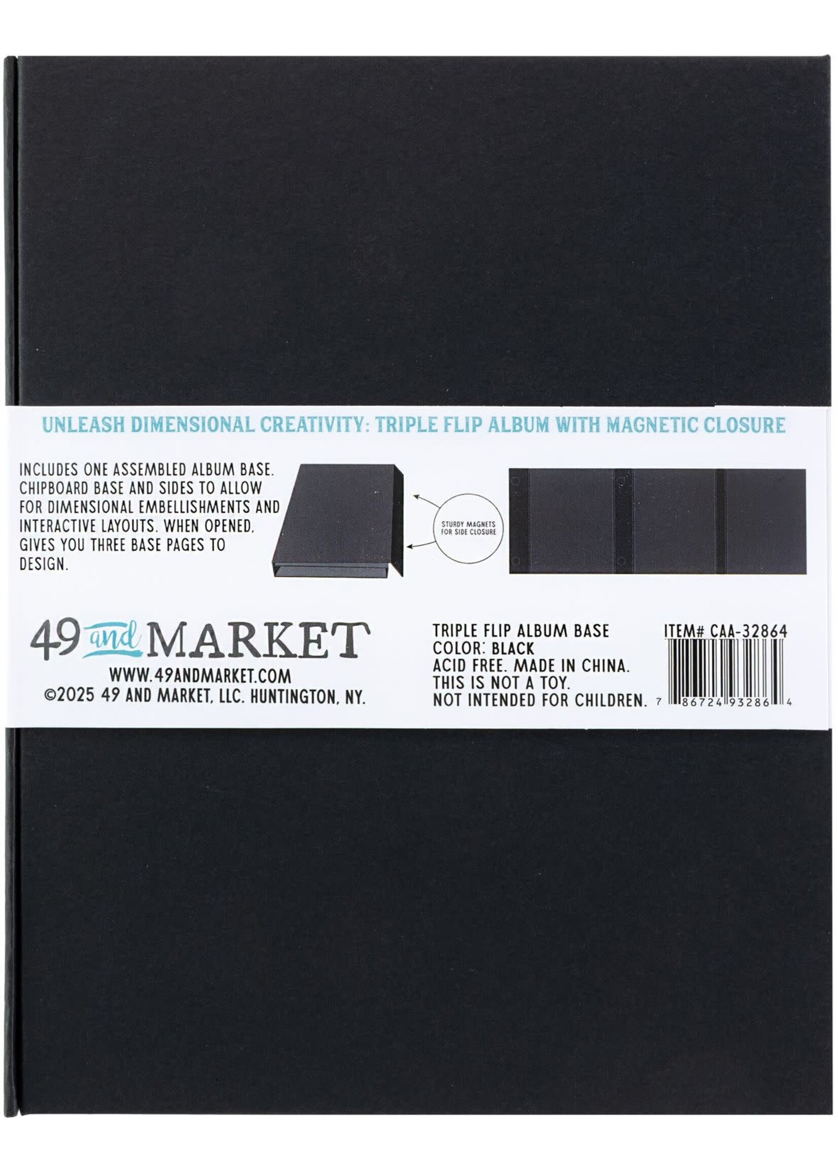 49 and Market 49 and Market Triple Flip Album Base, Black