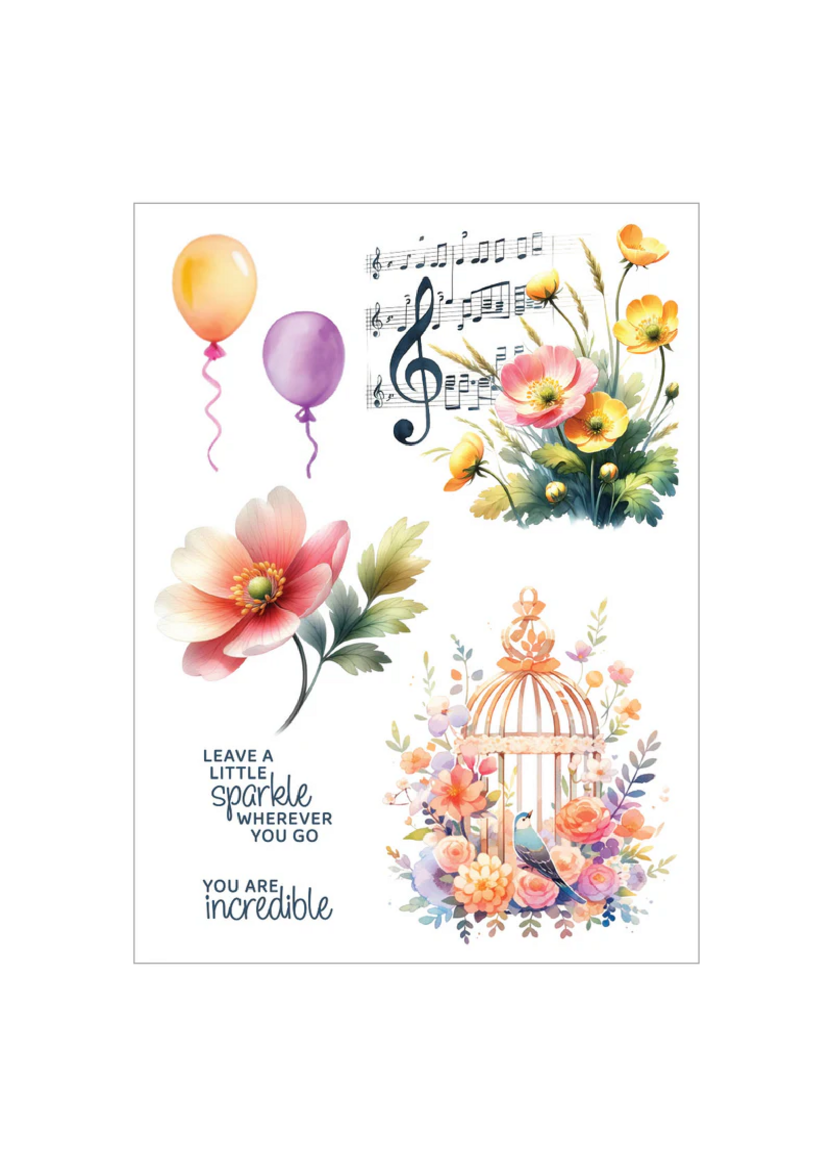 Spellbinders Spellbinders Rub-On Sheets, Happiest Day