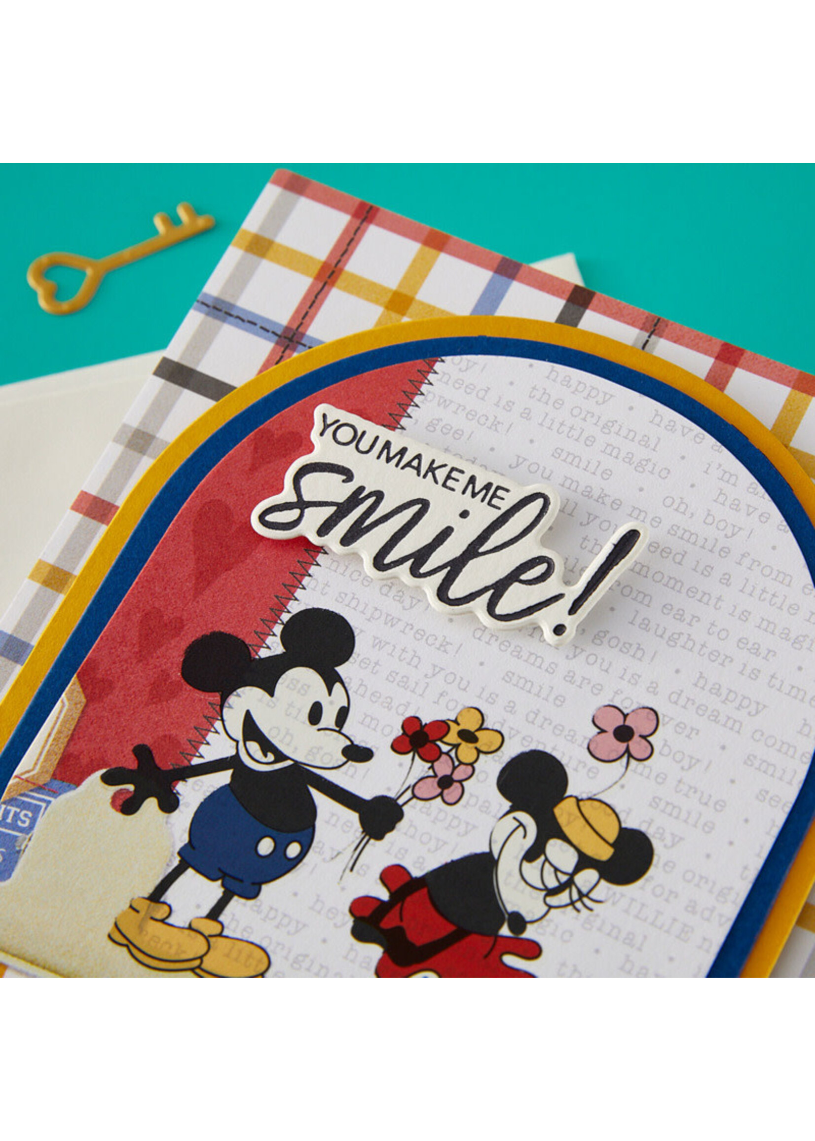 Spellbinders Spellbinders Press + Foil Plate & Die Set, Classic Mouse Happy Sentiments