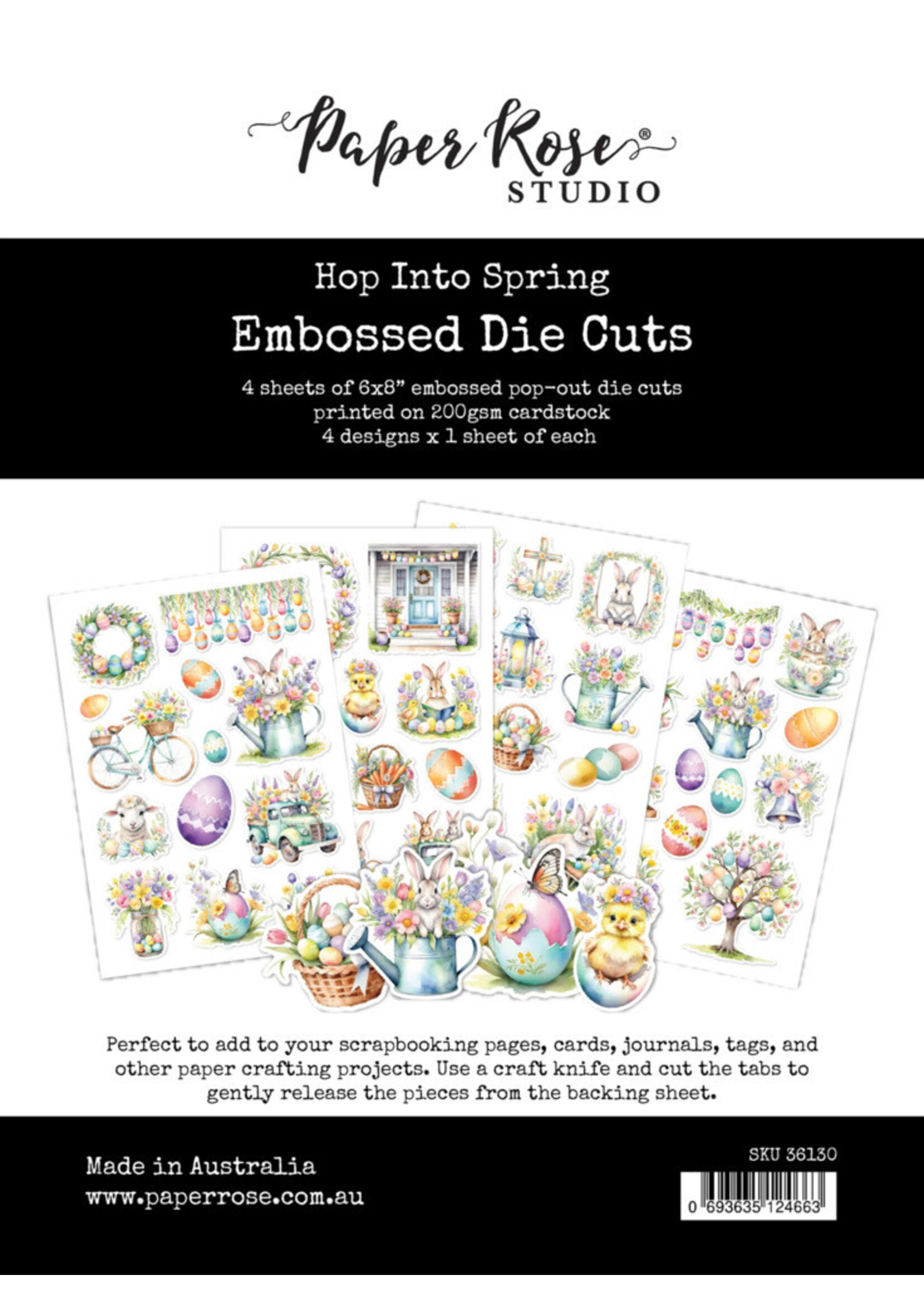 Paper Rose Paper Rose Embossed Die Cuts, Hop Into Spring