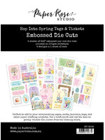 Paper Rose Paper Rose Embossed Die Cuts, Hop Into Spring Tags & Tickets