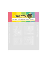 Waffle Flower Waffle Flower Postage Collage Stencil, Egg Hunt