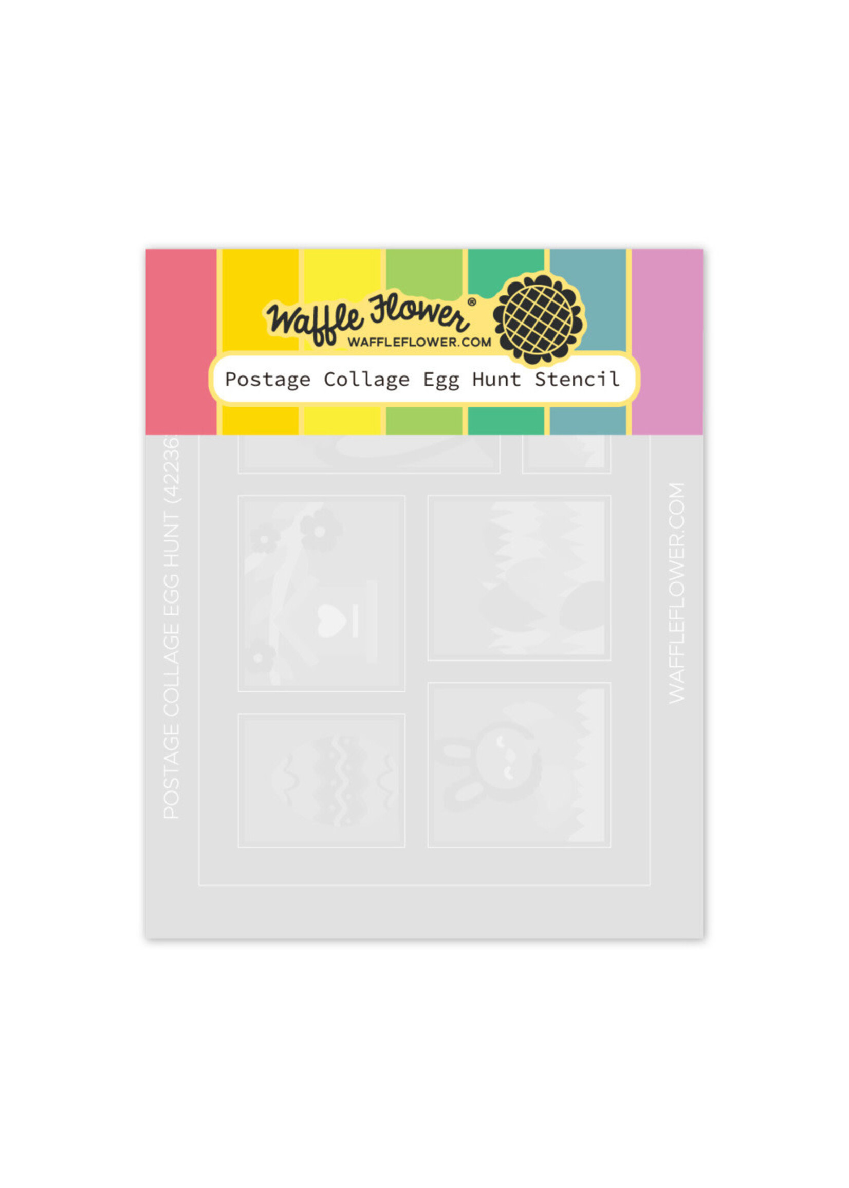 Waffle Flower Waffle Flower Postage Collage Stencil, Egg Hunt