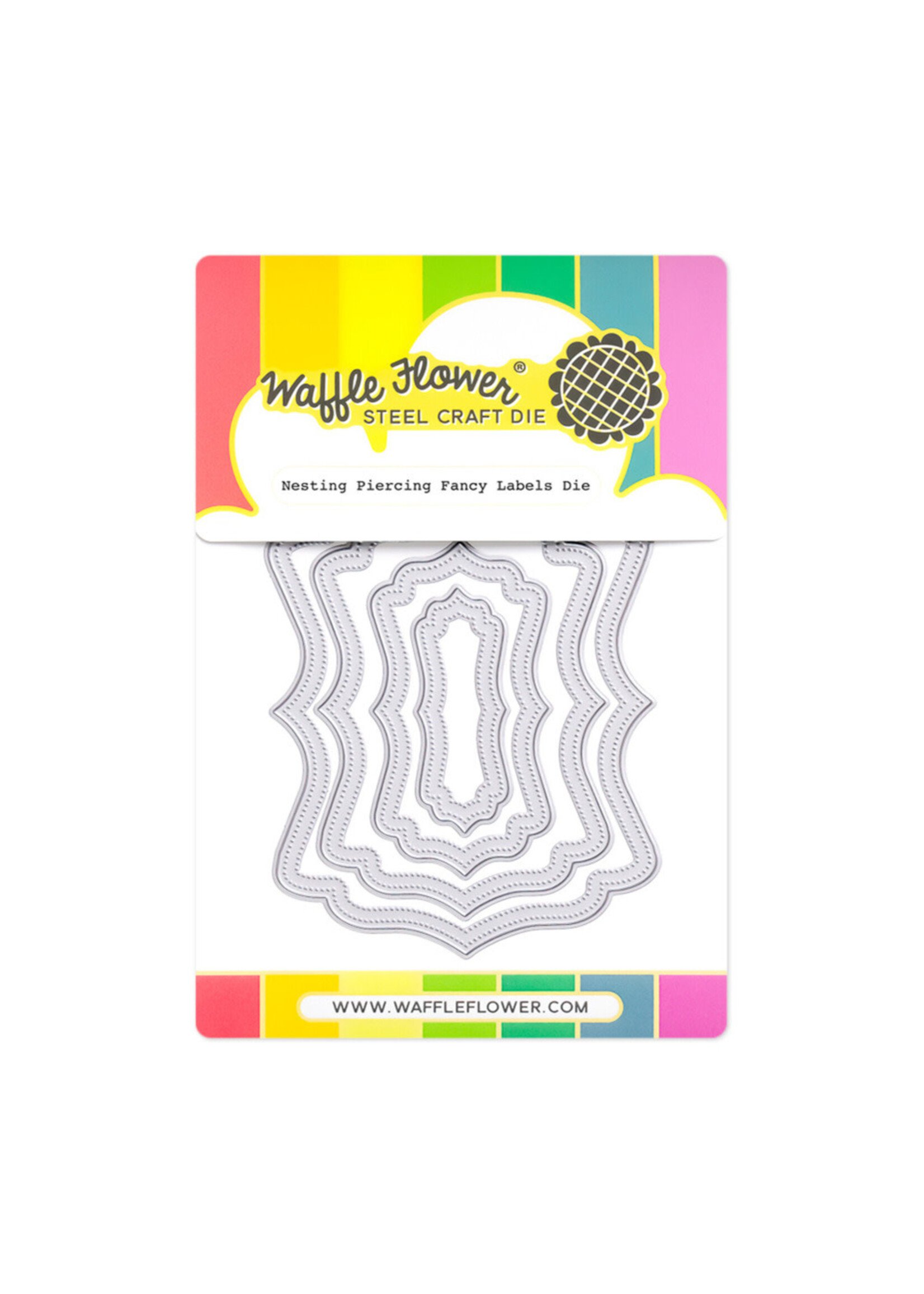 Waffle Flower Waffle Flower Die, Nesting Piercing Fancy Labels