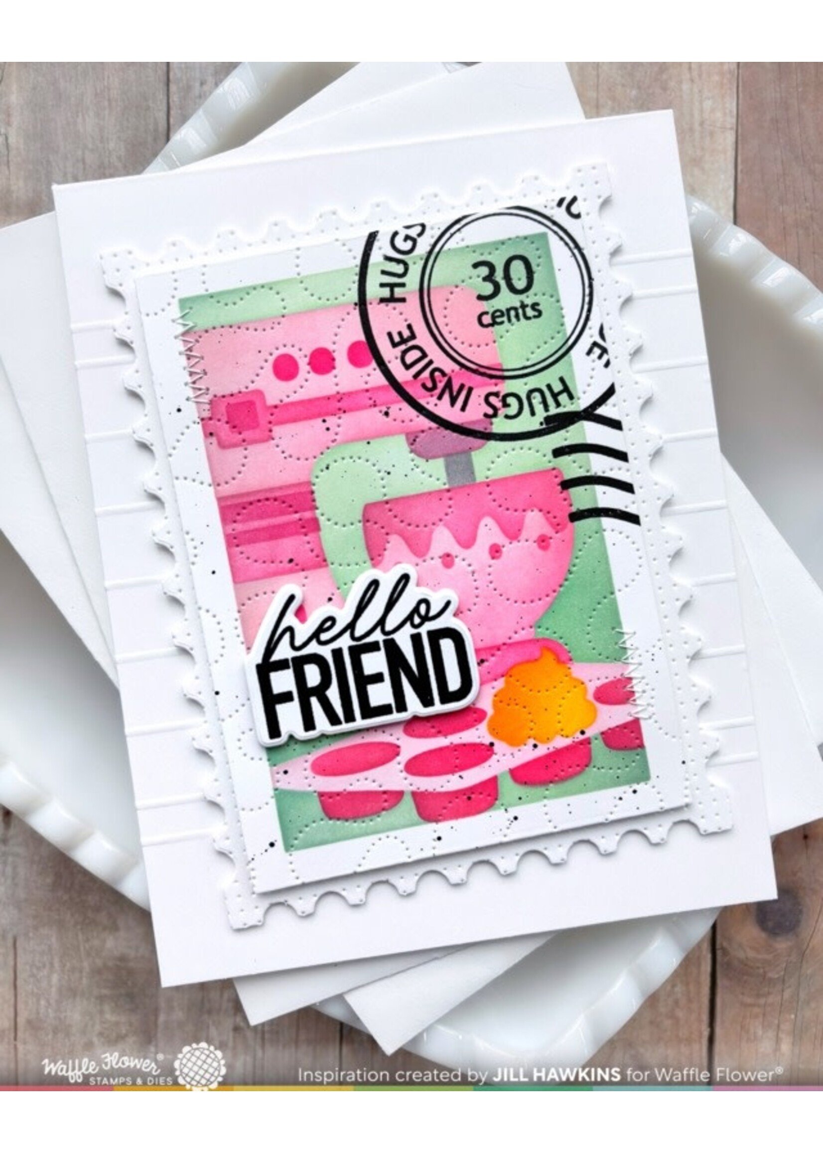 Waffle Flower Waffle Flower Die, Nesting Postage Layers