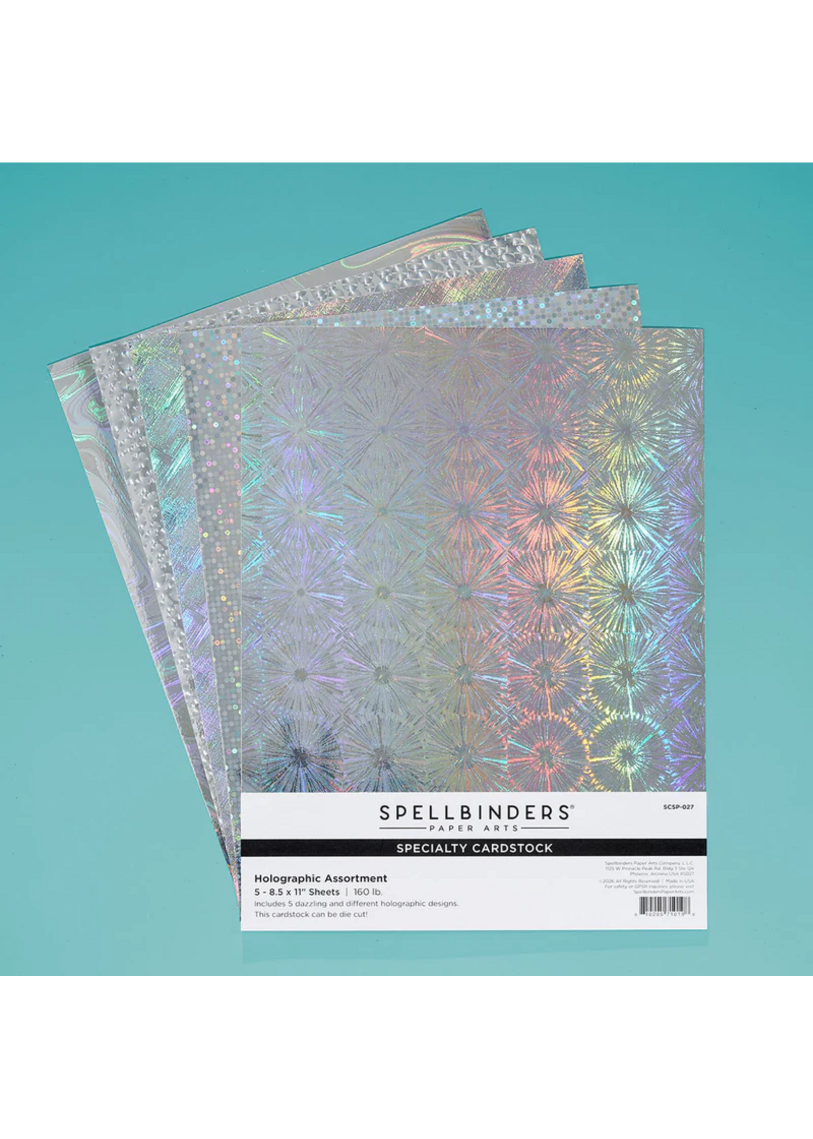 Spellbinders Spellbinders Holographic Assortment Specialty Cardstock (5)
