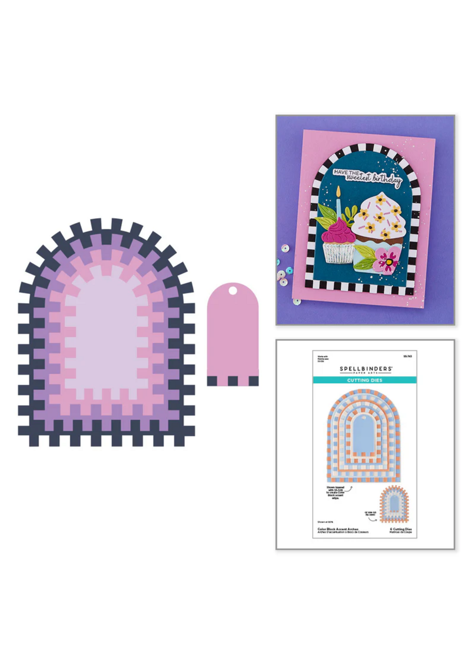 Spellbinders Spellbinder Die, Color Block Accent Arches