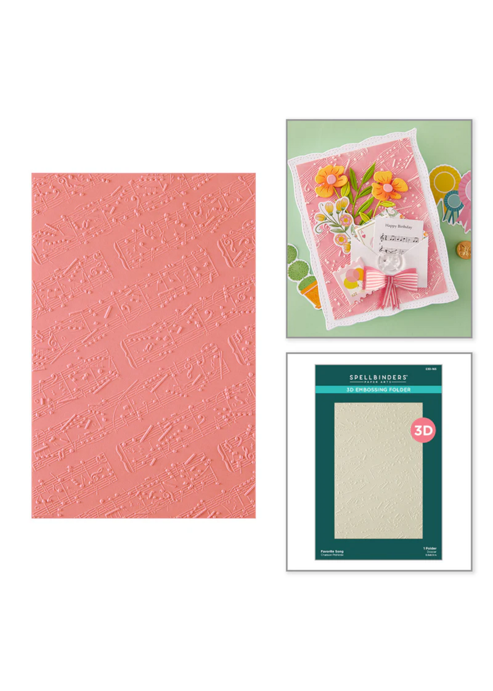 Spellbinders Spellbinders 3D Embossing Folder, Favorite Song