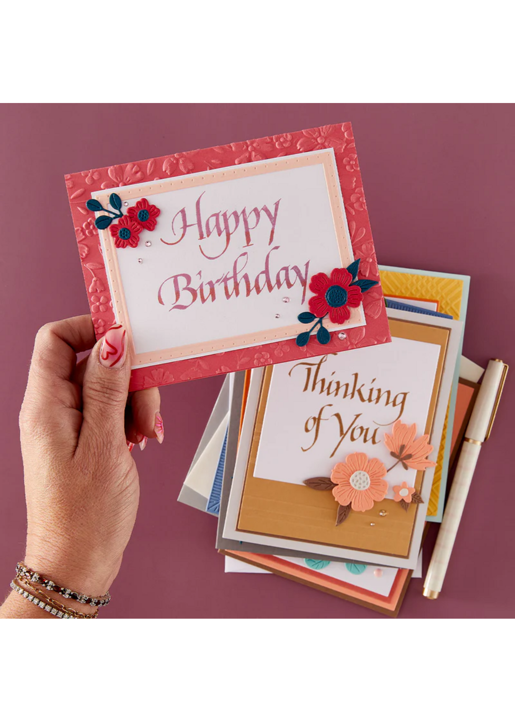 Spellbinders Spellbinders Press & Foil Bundle, Upright Italic Everyday Sentiments