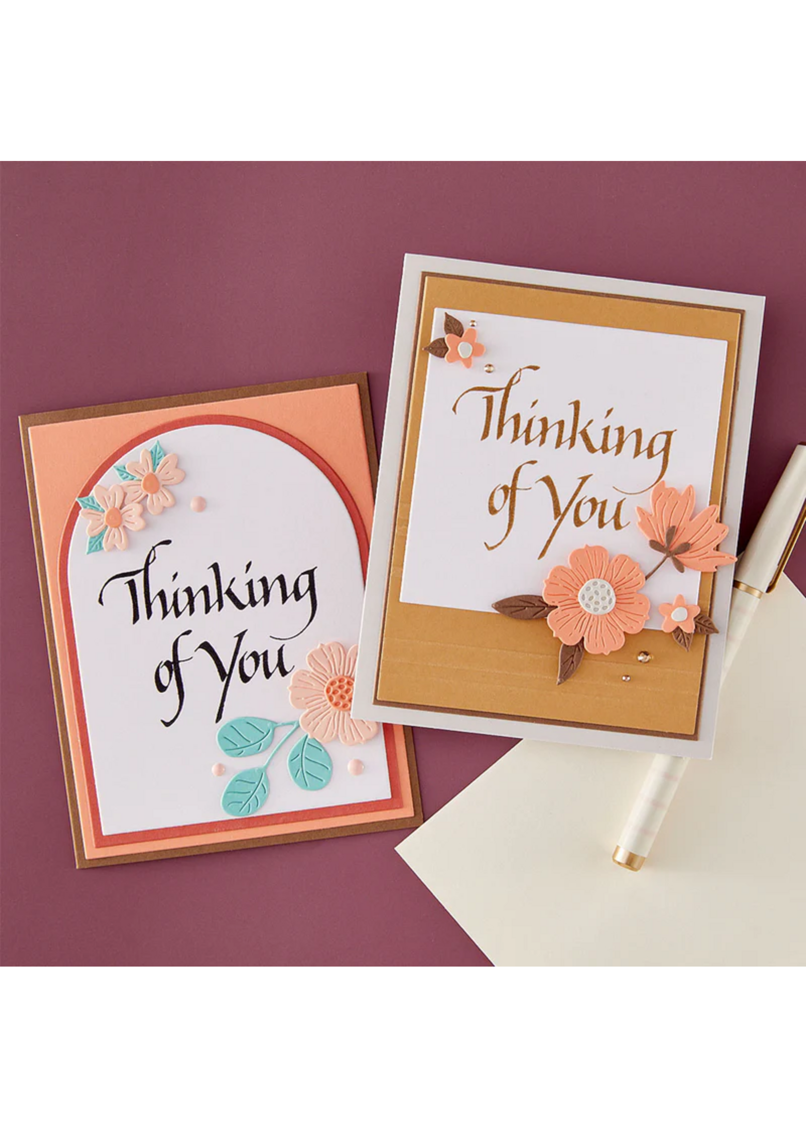 Spellbinders Spellbinders Press & Foil Plate, Upright Italic - Thinking of You