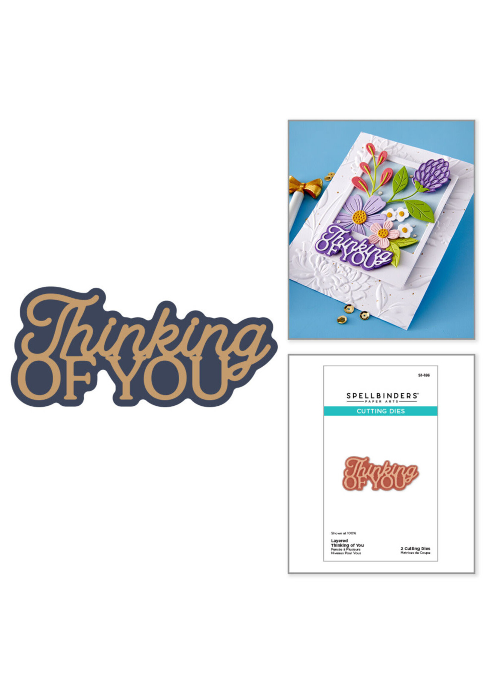 Spellbinders Spellbinders Die, Layered Thinking of You